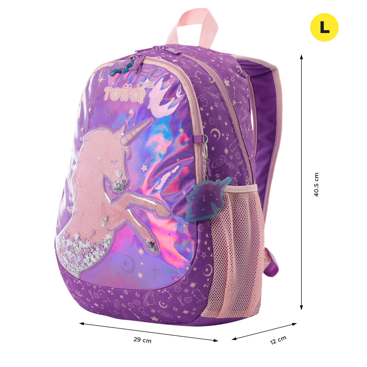 Totto Mochila Infantil Unispace Morado Poliéster 29 x 40.5 x 12 cm 2/5