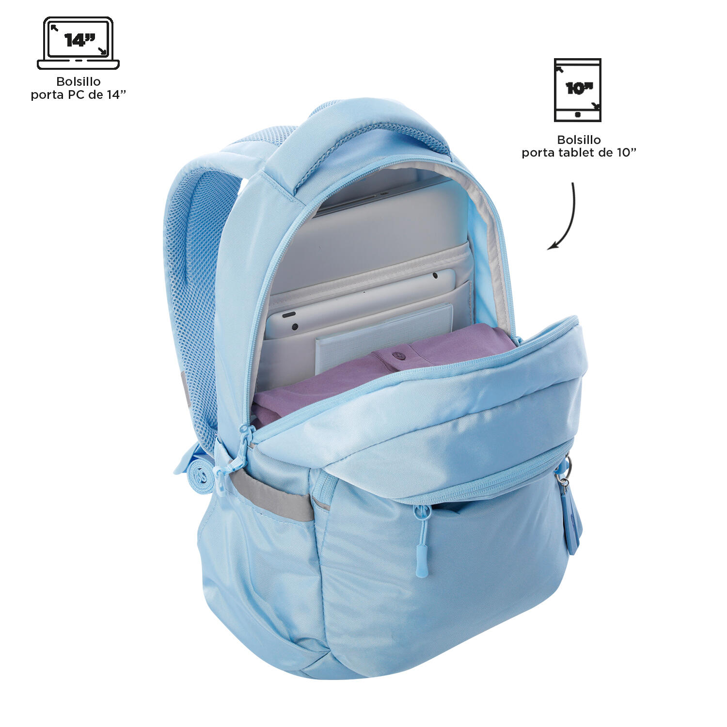 Totto Mochila urbana Misisip Angel Falls Poliéster reciclado 31 x 44 x 15 cm 5/5