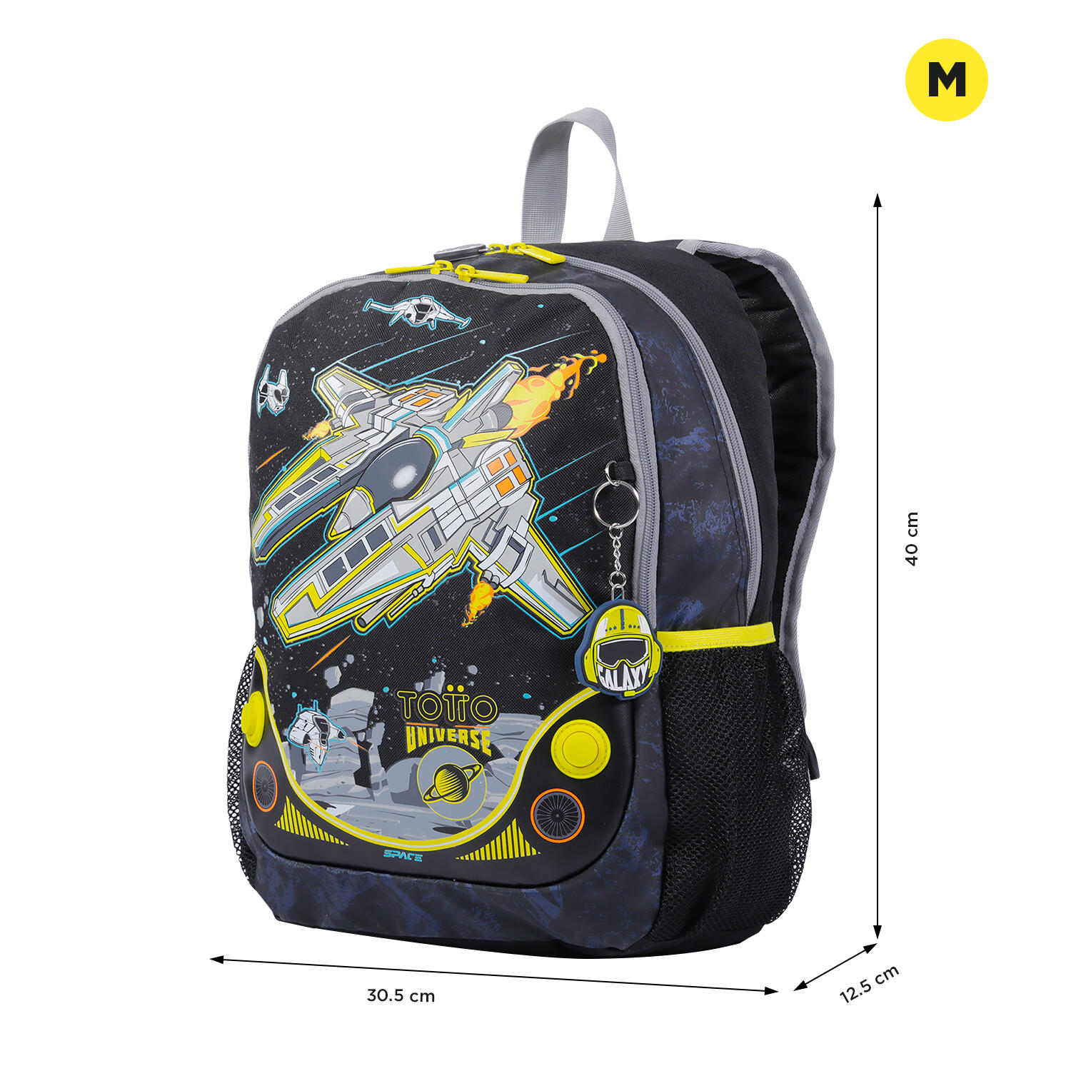 Totto Mochila escolar Spacesh Negro Poliéster 30.5 x 40 x 12.5 cm 2/5