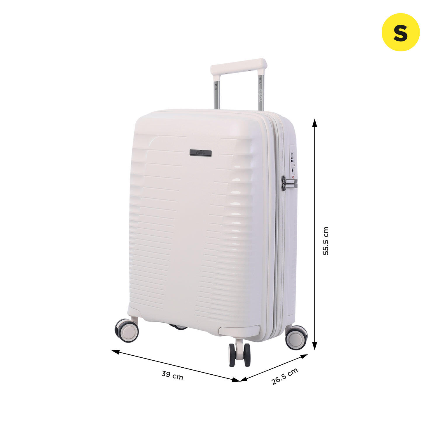 Totto Maleta de cabina Traveler White Sand Polipropileno 39 x 55.5 x 26.5 cm 2/5