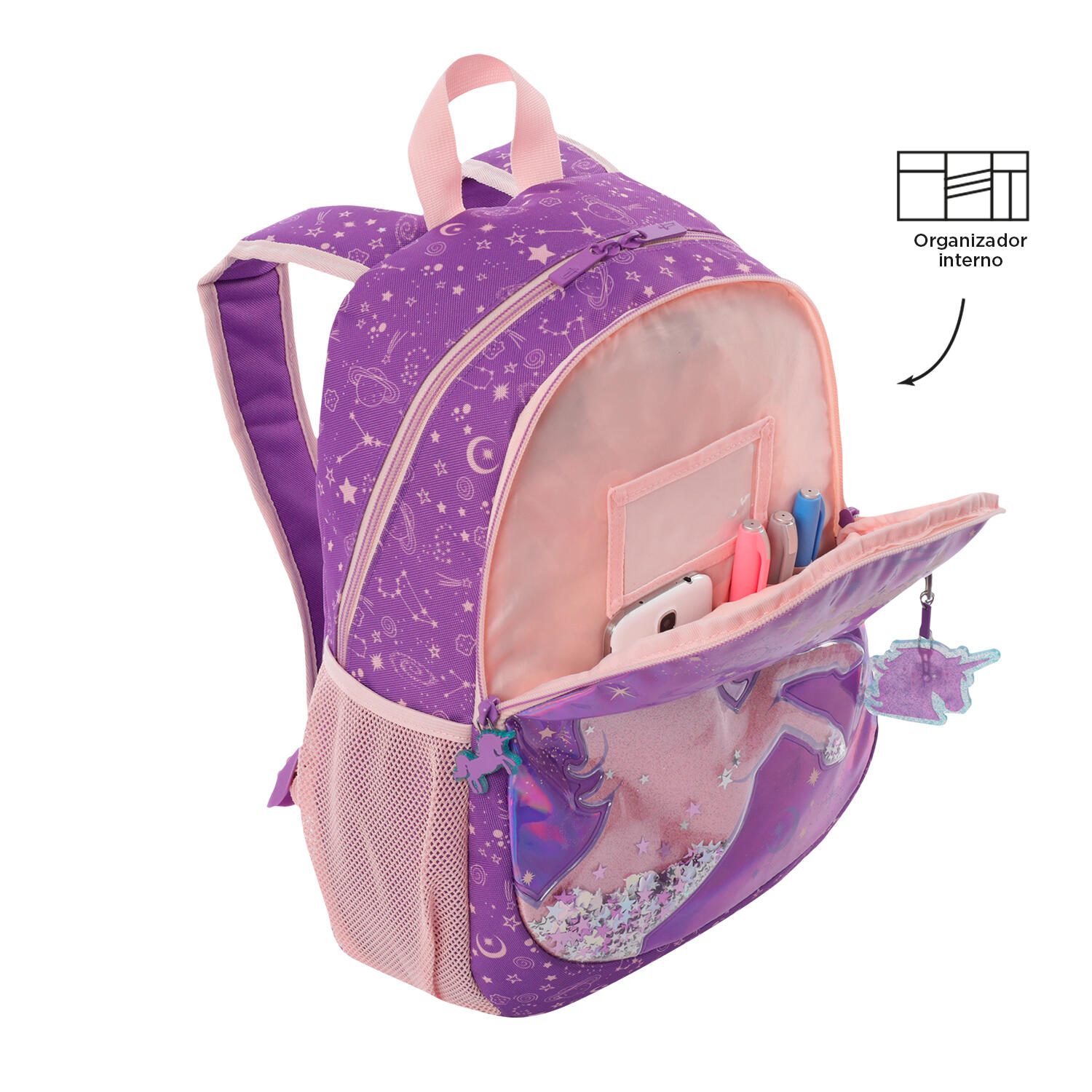 Totto Mochila Infantil Unispace Morado Poliéster 29 x 40.5 x 12 cm 5/5