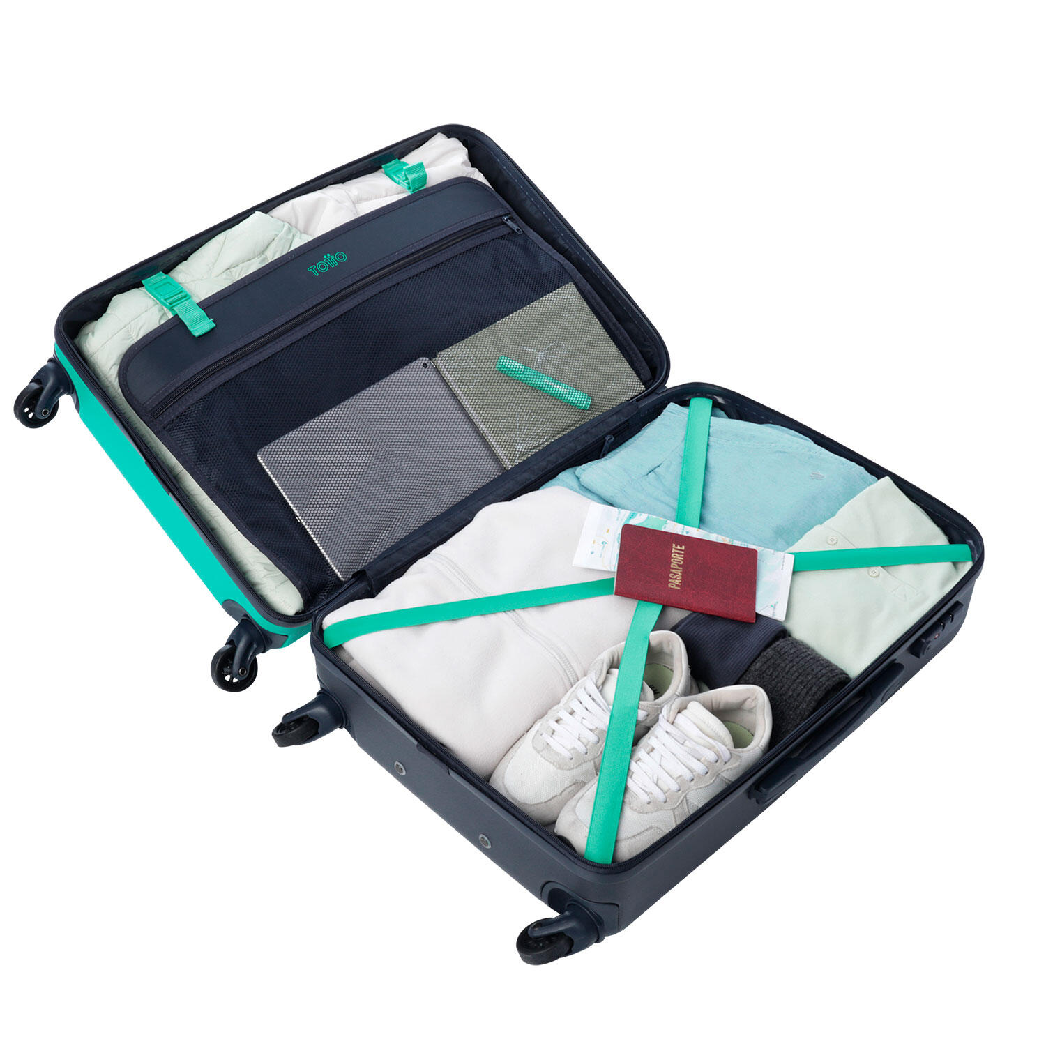 Totto Maleta mediana Bazy Turquoise Policarbonato 46 x 68 x 26 cm 3/5