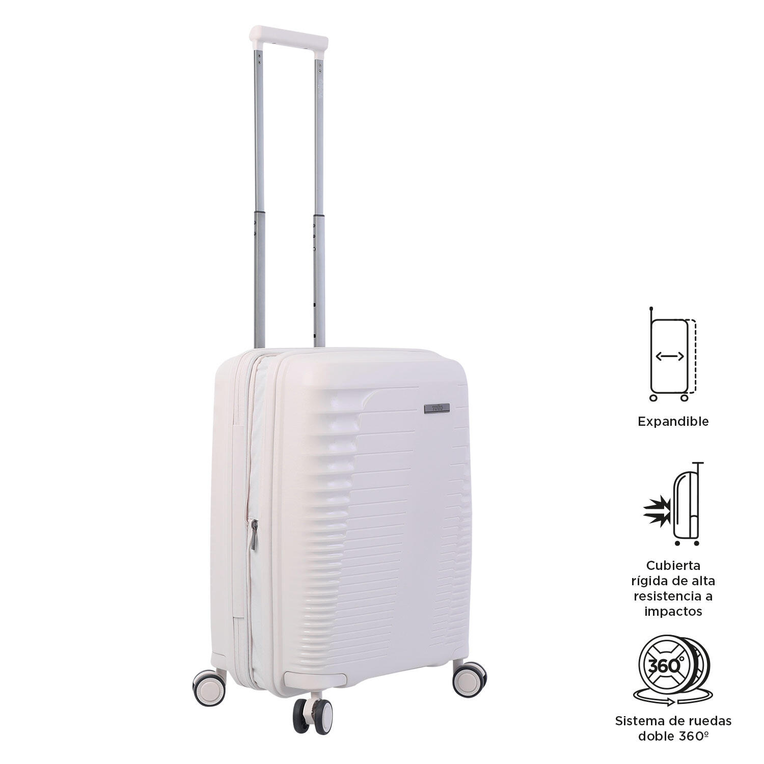 Totto Maleta de cabina Traveler White Sand Polipropileno 39 x 55.5 x 26.5 cm 4/5