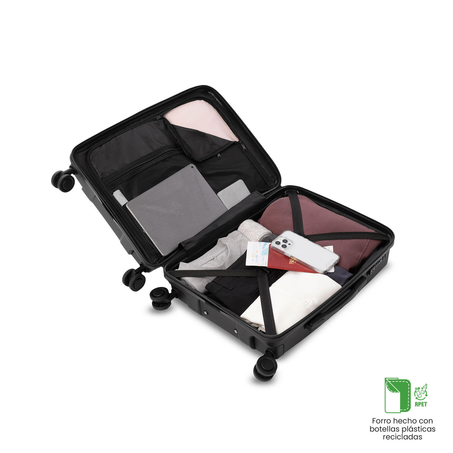 Totto Maleta de cabina Real Madrid Negro Poliéster 35.5 x 47 x 21.5 cm 5/5