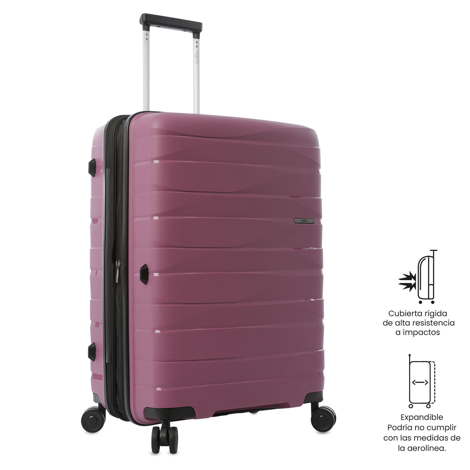 Totto Maleta mediana Glide Rosa Polipropileno 45.7 x66.5 x 28 cm 5/5