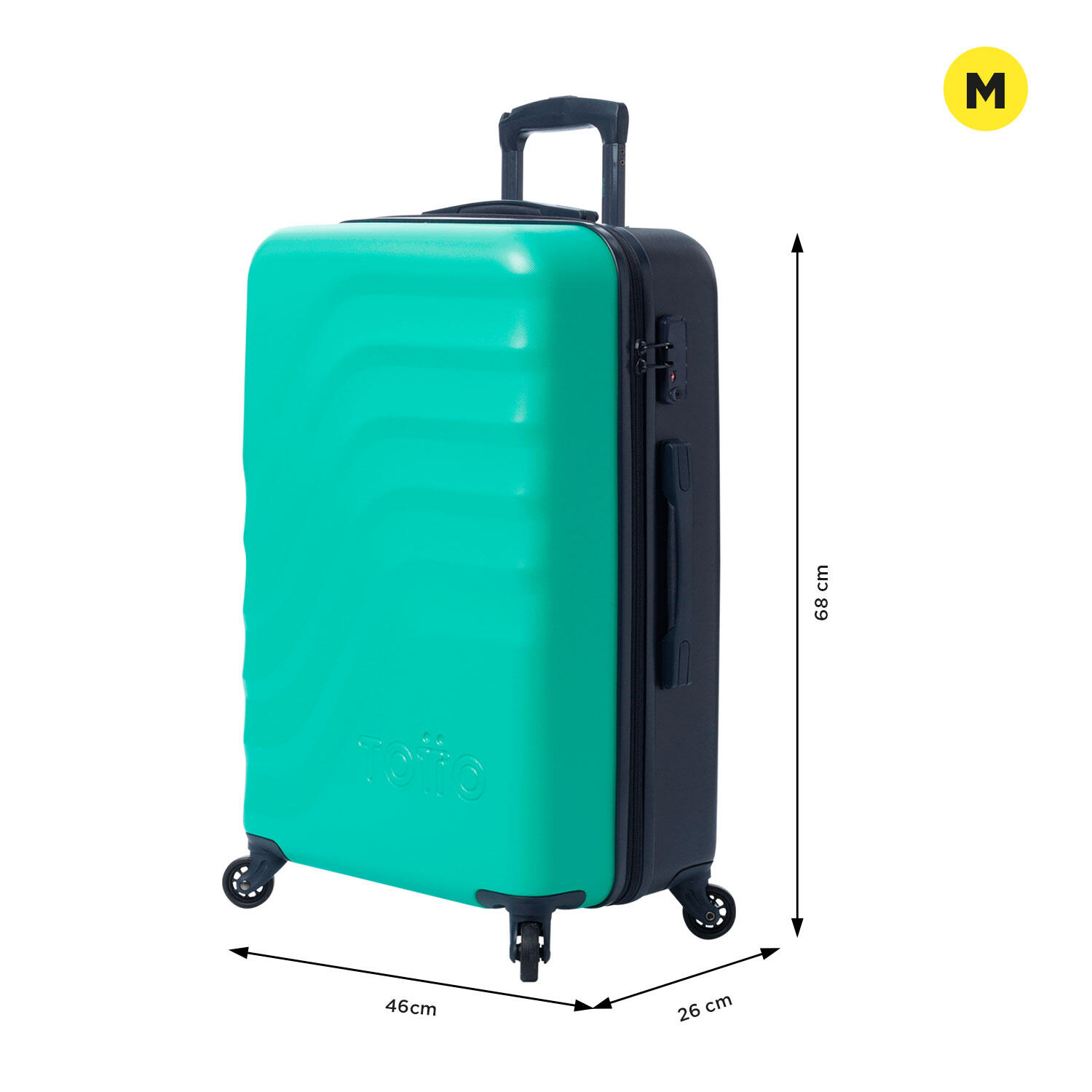 Totto Maleta mediana Bazy Turquoise Policarbonato 46 x 68 x 26 cm 2/5