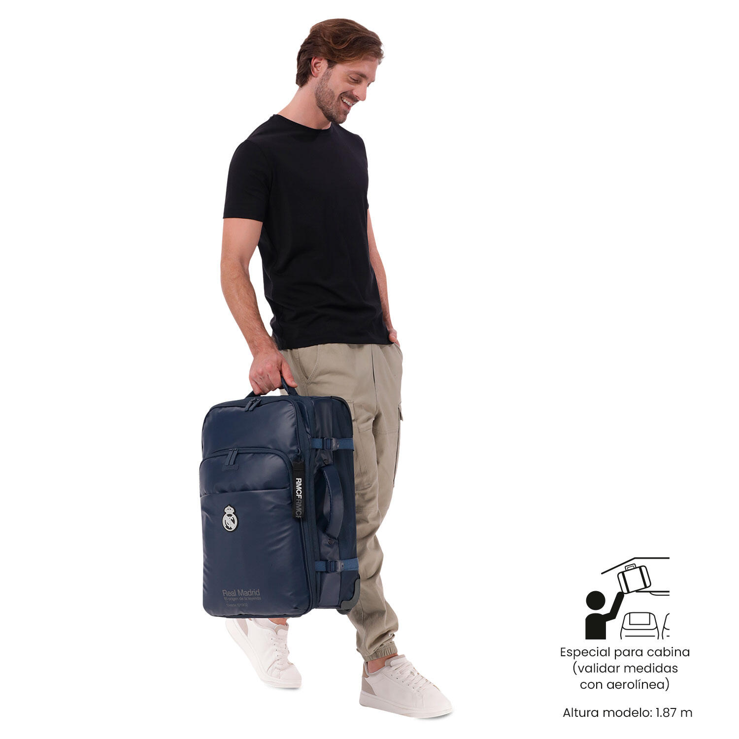 Totto Maleta de cabina Real Madrid Azul Poliéster 37.5 x 53 x 21.5 cm 2/5