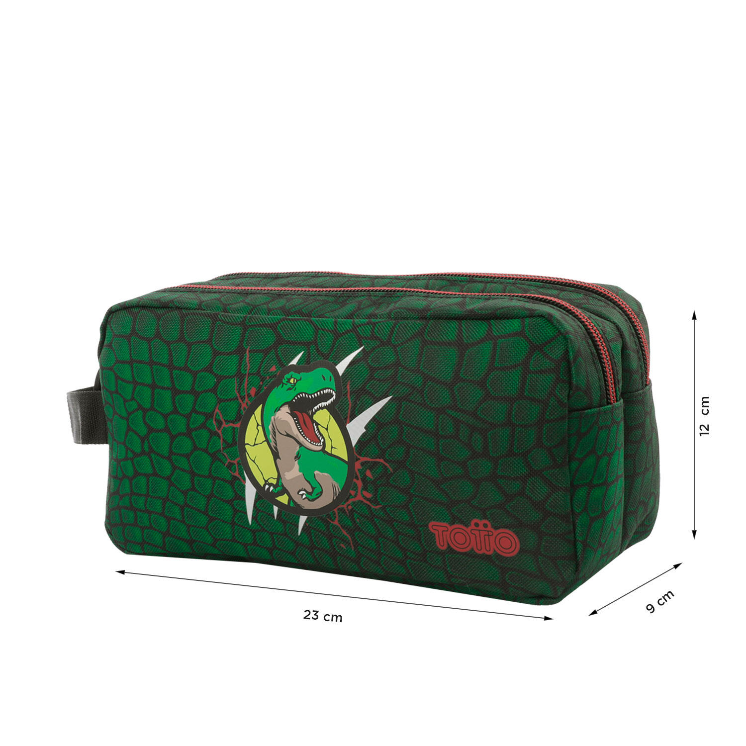 Totto Estuche infantil Rex Dino Verde Poliéster 23 x 12 x 9 cm 2/4