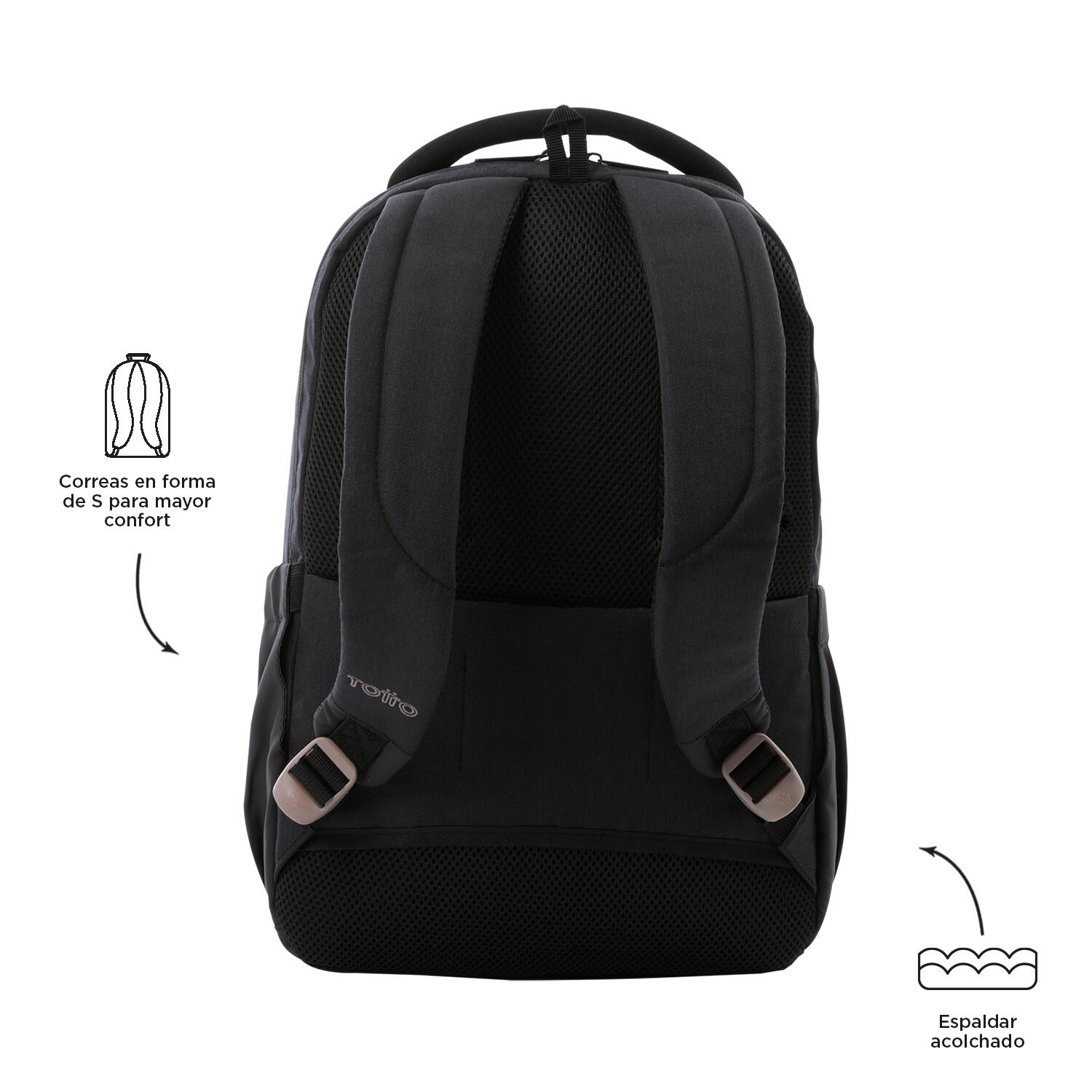 Totto Mochila ejecutiva Deleg 2.0 Black Poliéster 31 x 43 x 14 cm 3/5