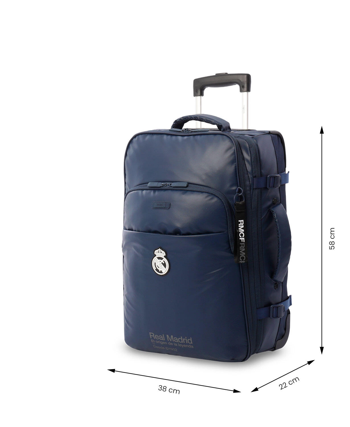 Totto Maleta de cabina Real Madrid Azul Poliéster 37.5 x 53 x 21.5 cm 4/5