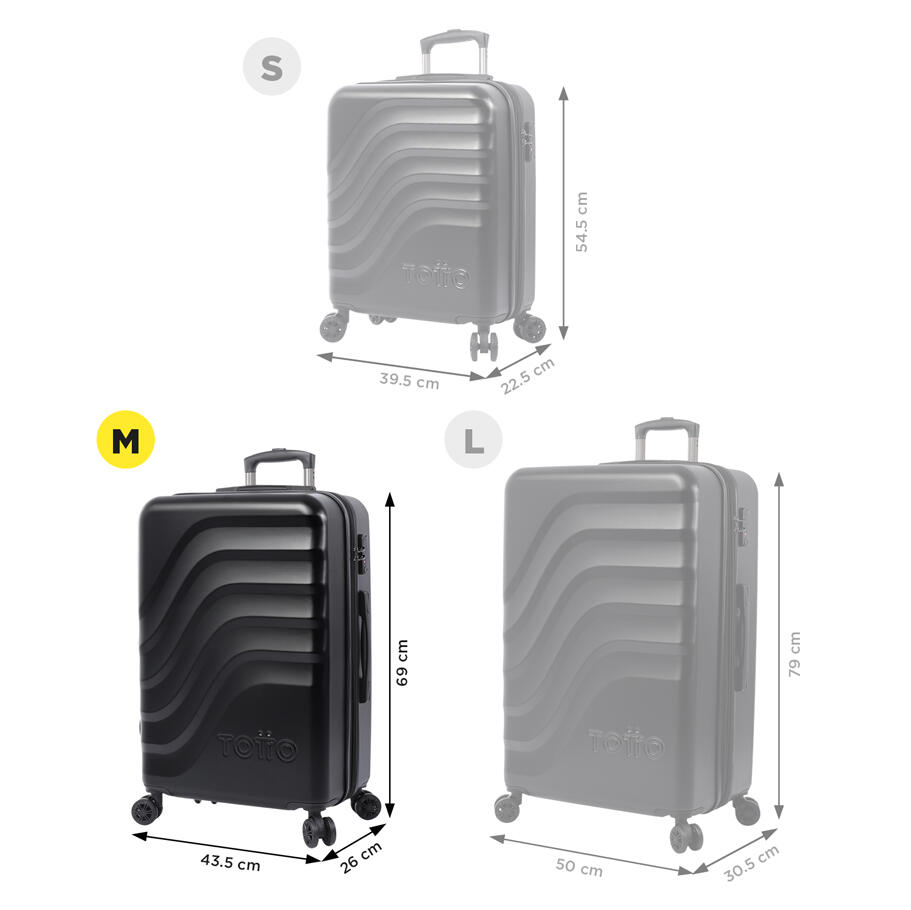 Totto Maleta mediana Bazy+ Expandible Negro Policarbonato 43.5 x 69 x 26 cm 2/5