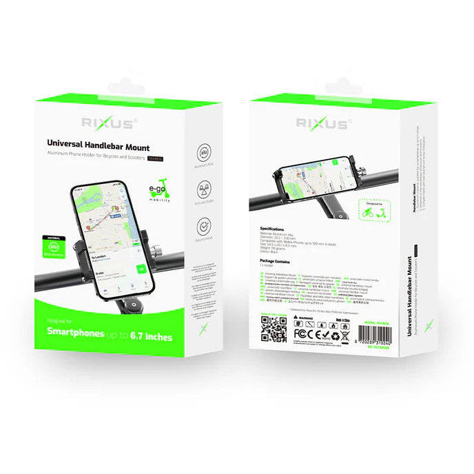 Olympic sportswear rixus telefoonhouder rxhb06 <67 aluminium zwart 4/5