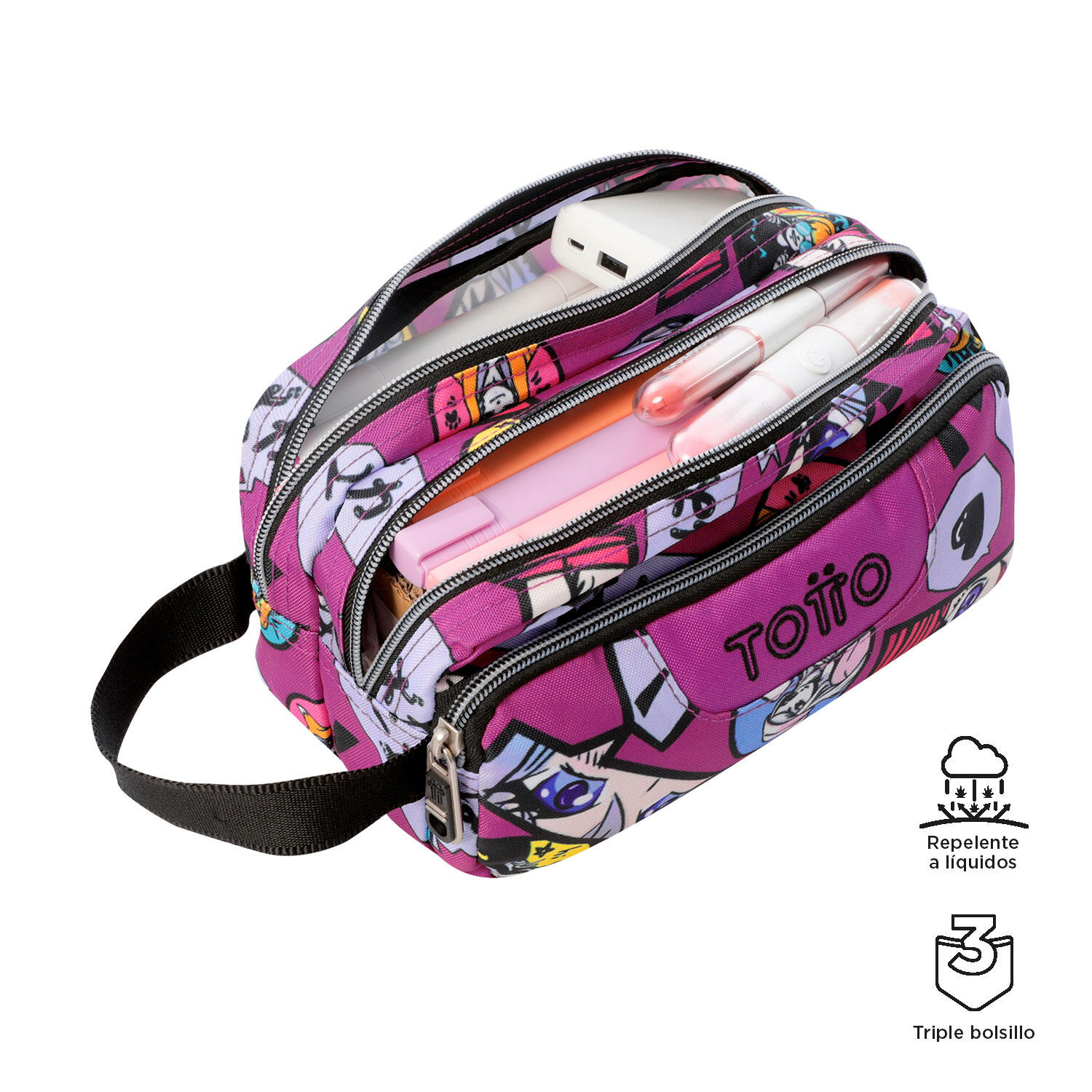 Totto Estuche escolar Agapec Kitsune Poliéster reciclado 23 x 11.5 x 10.5 cm 3/4