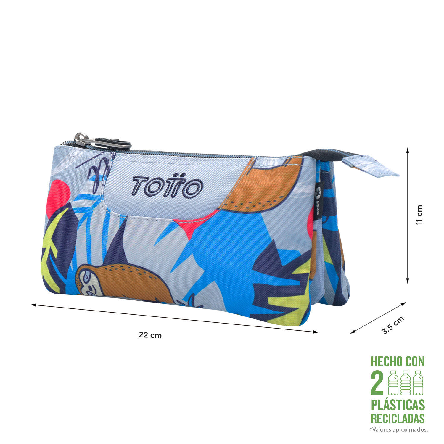 Totto Estuche escolar Tablero Lazel Poliéster reciclado 22 x 11 x 3.5 cm 2/4