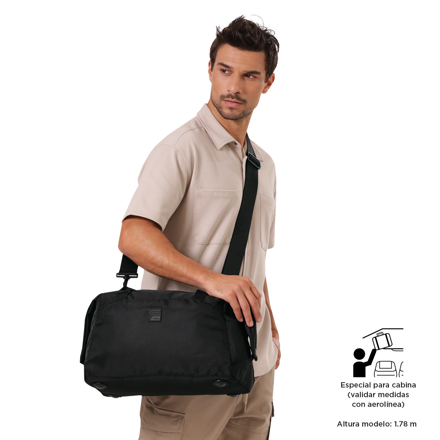 Totto Bolsa viaje Weekender Negro Poliéster 41 x 26.5 x 19 cm 2/5