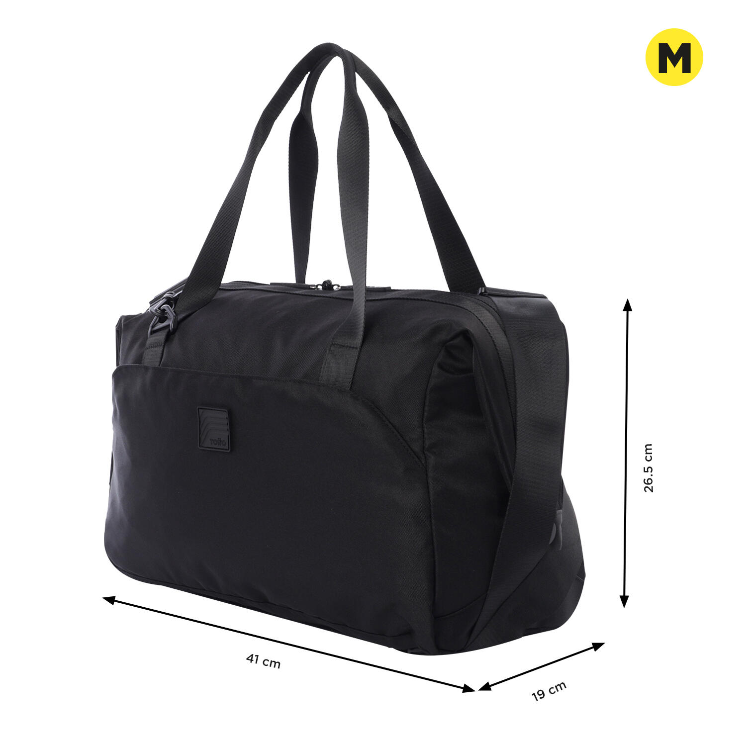 Totto Bolsa viaje Weekender Negro Poliéster 41 x 26.5 x 19 cm 4/5