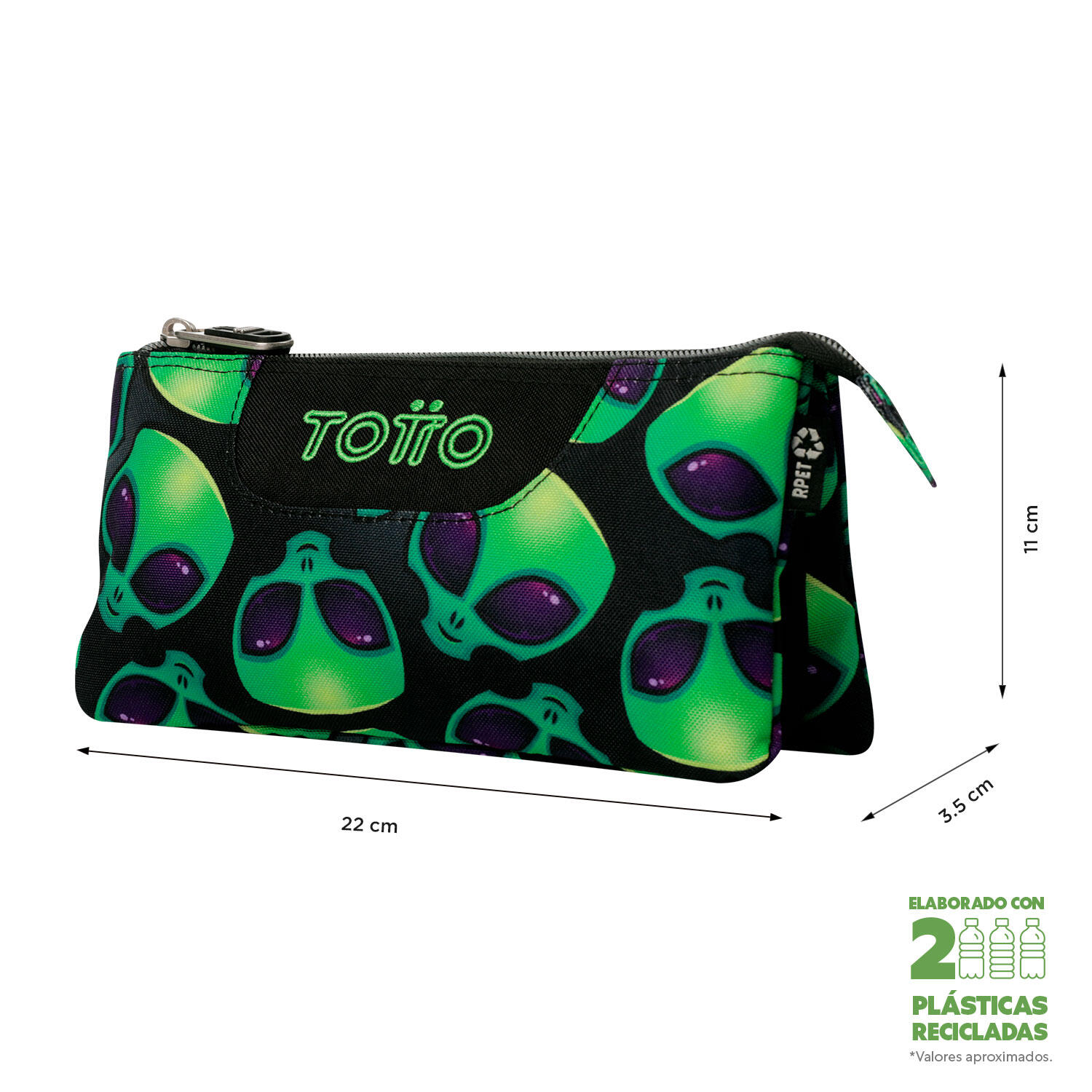Totto Estuche escolar Tablero Ali Poliéster reciclado 22 x 11 x 3.5 cm 2/4