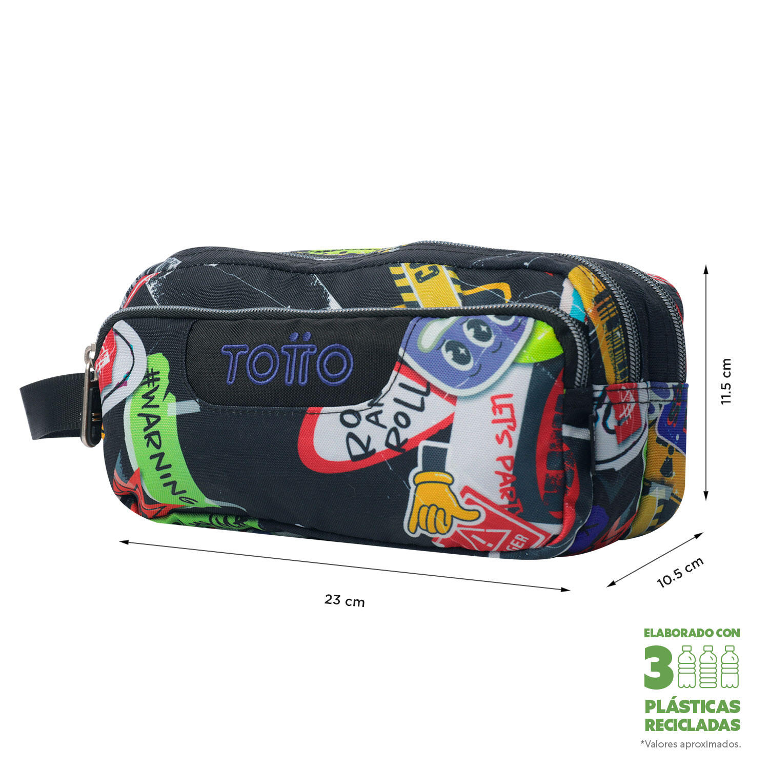 Totto Estuche escolar Agapec Sticky Poliéster reciclado 23 x 11.5 x 10.5 cm 2/4