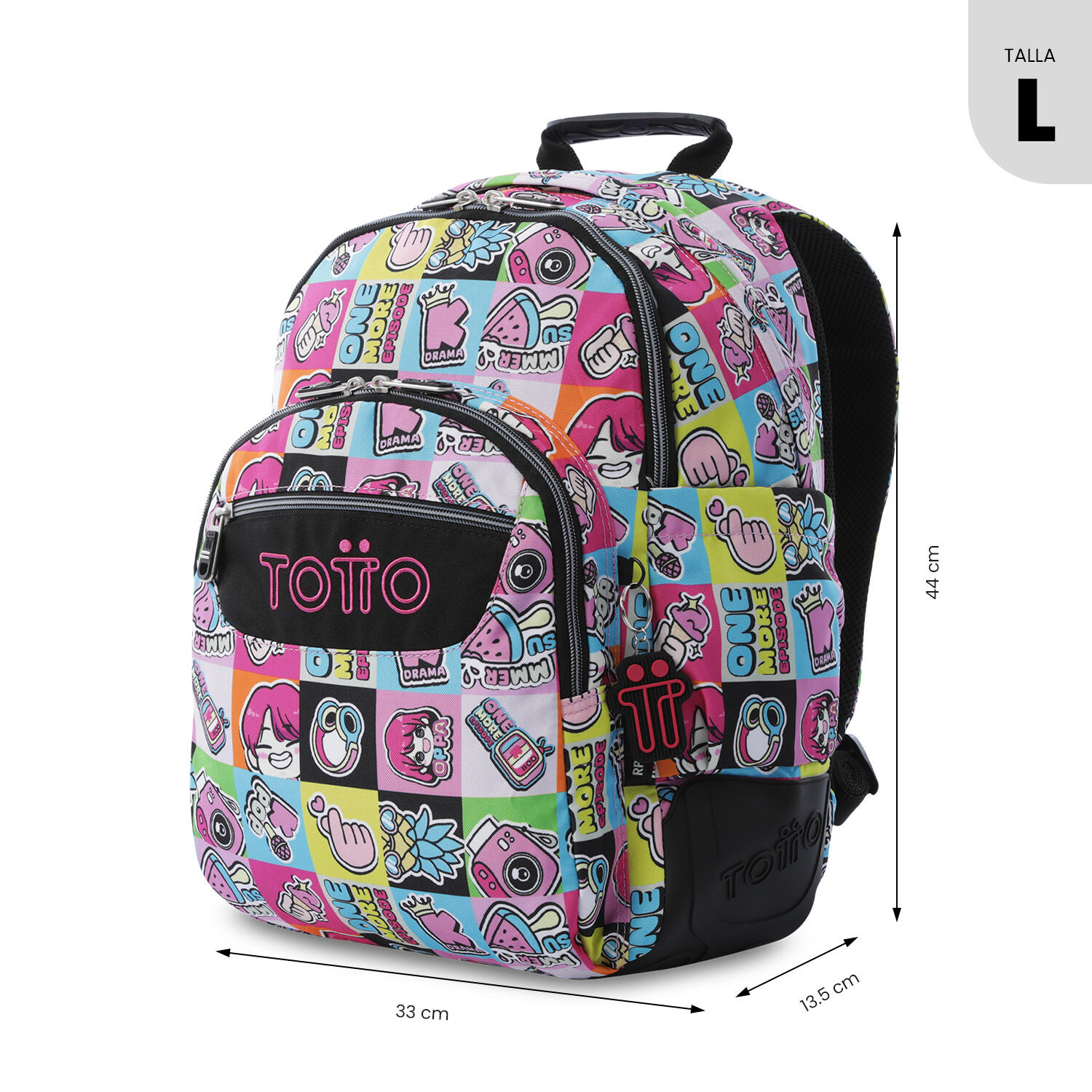 Totto Mochila escolar Rayol K-Pop Poliéster reciclado 33 x44 x 13.5 cm 3/5