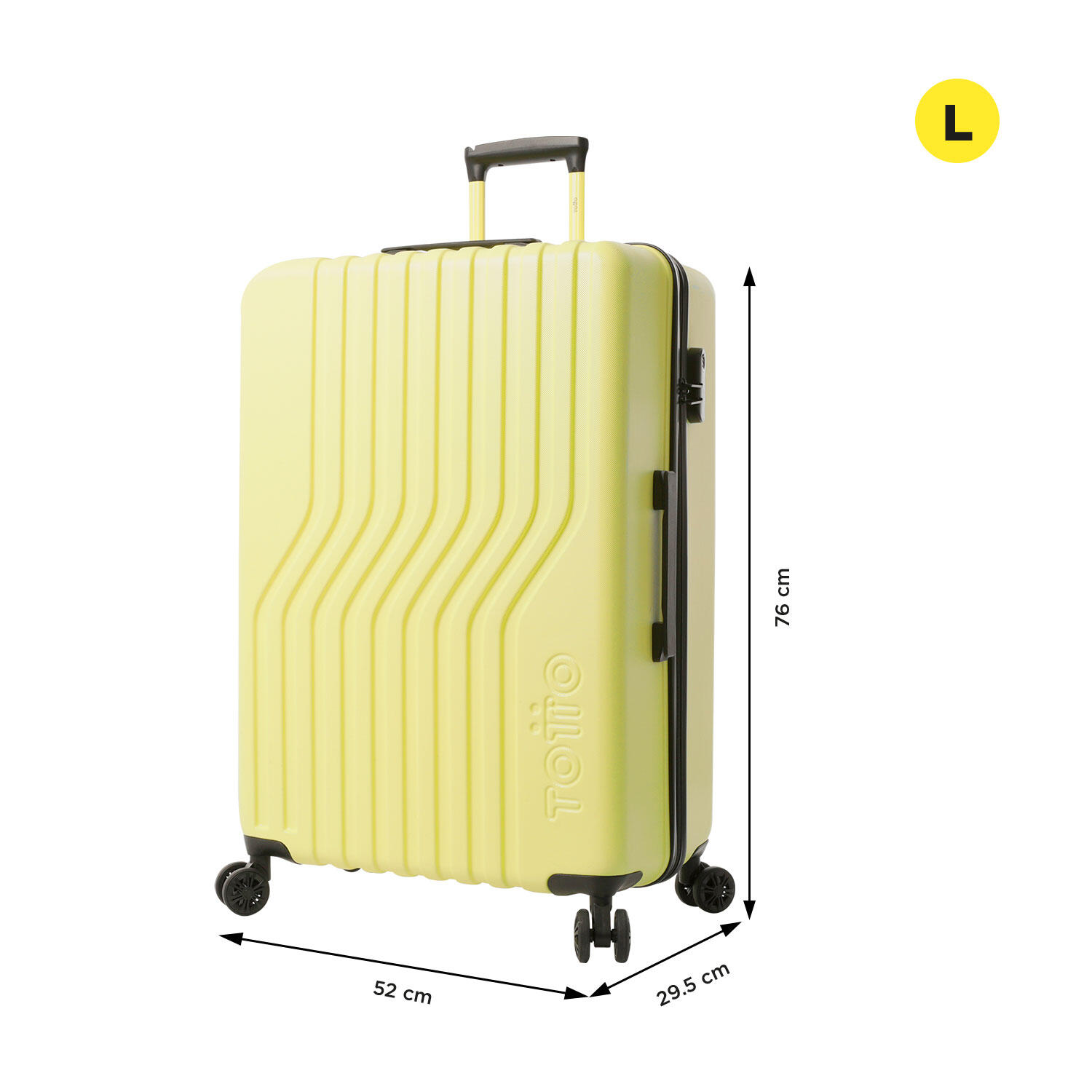 Totto Maleta grande Nomad Yellow Iris Acrilonitrilo 52 x 76 x 29.5 cm 3/5