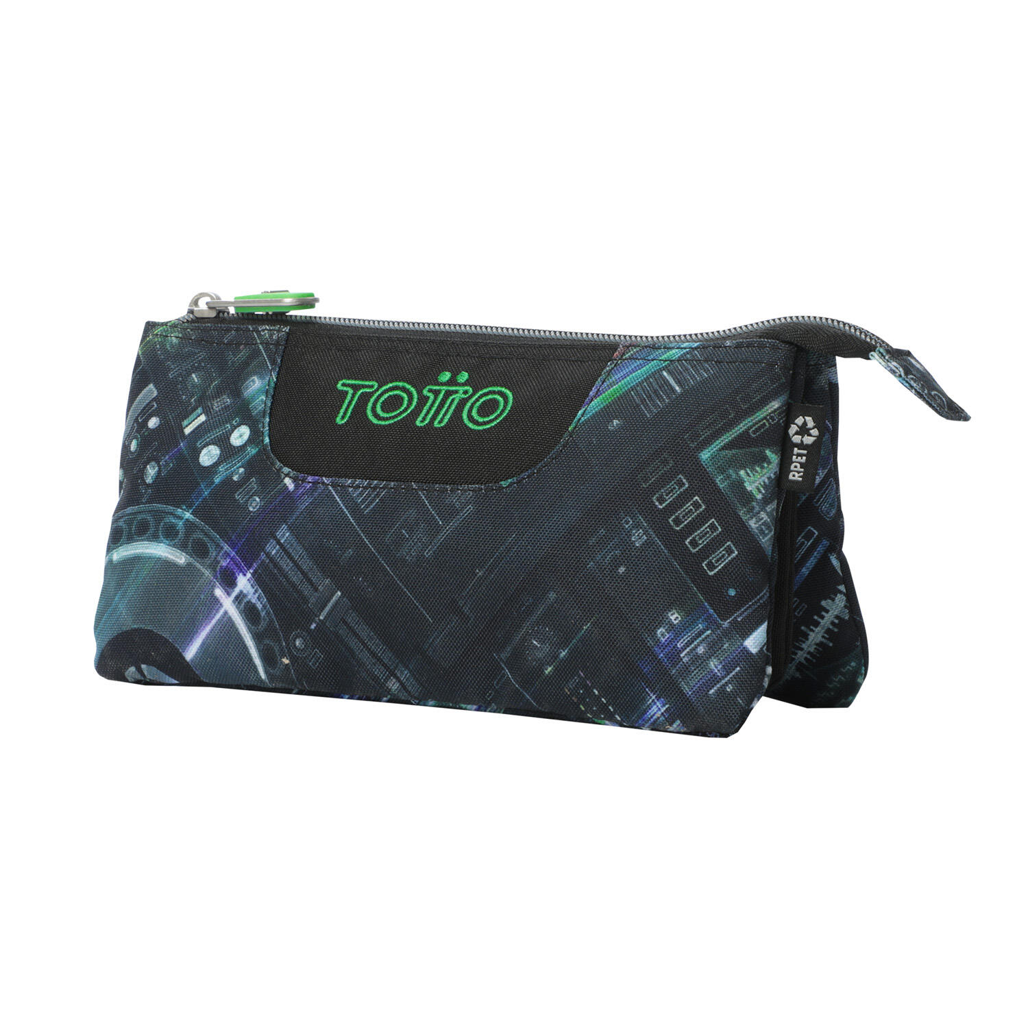 Totto Estuche escolar Tablero Mixer Black Poliéster 22 x 11 x 3.5 cm 2/4