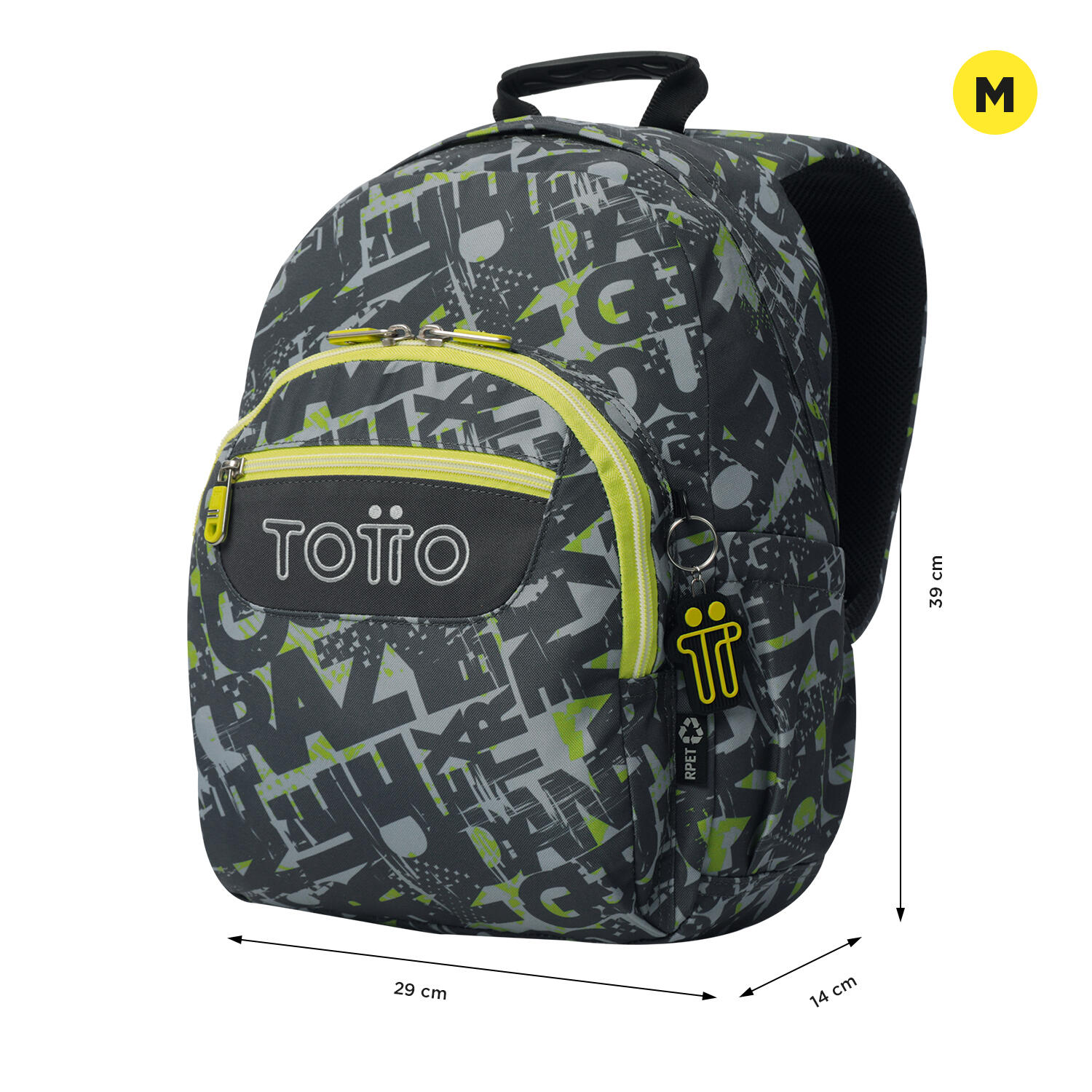 Totto Mochila escolar Gommas Texgrunge Poliéster reciclado 29 x 39 x 14 cm 2/5