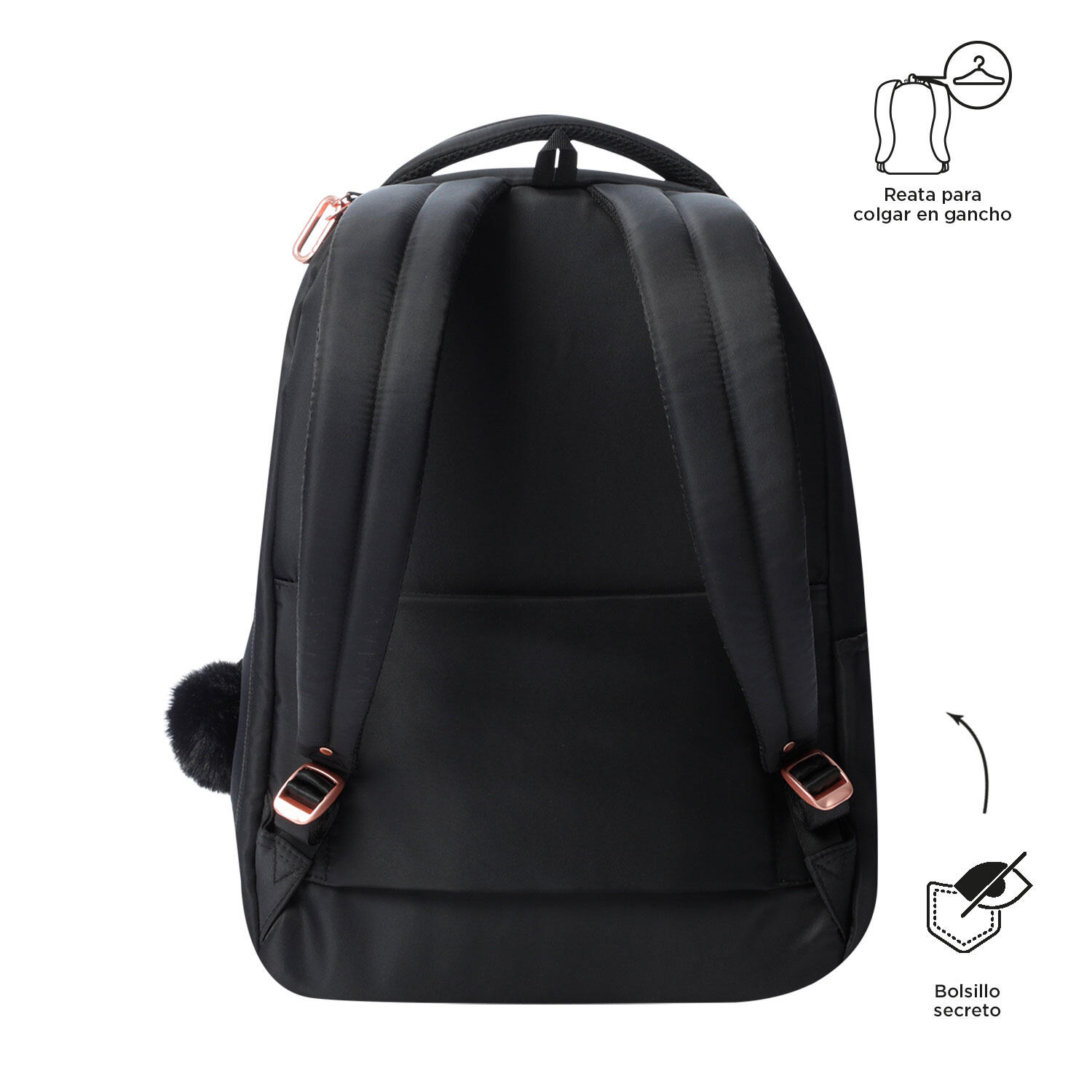 Totto Mochila ejecutiva Adelaide 2.0 Black Poliéster 30 x 42 x 14 cm 3/5