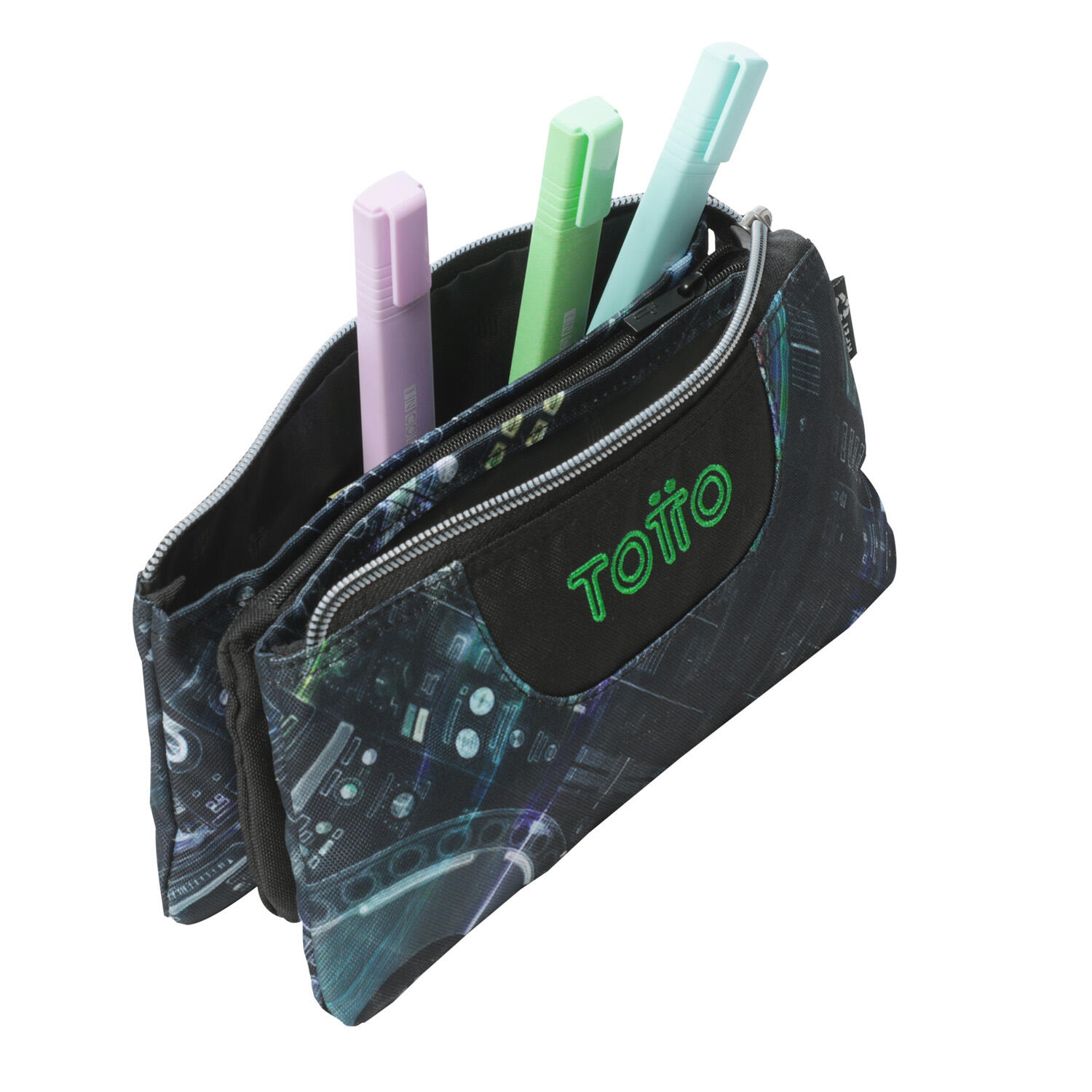 Totto Estuche escolar Tablero Mixer Black Poliéster 22 x 11 x 3.5 cm 4/4