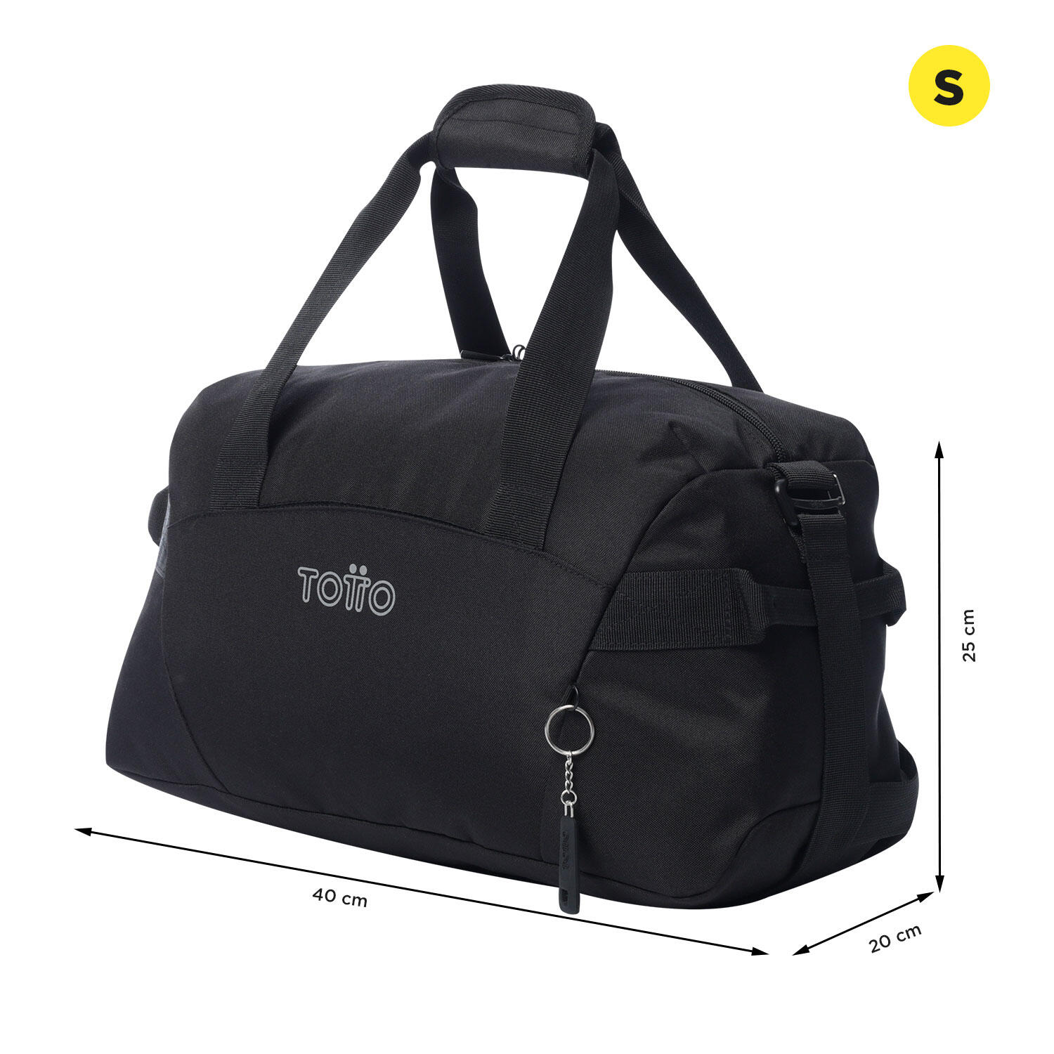 Totto Bolsa deporte Active Pro Negro Poliéster 40 x 25 x 20 cm 2/4