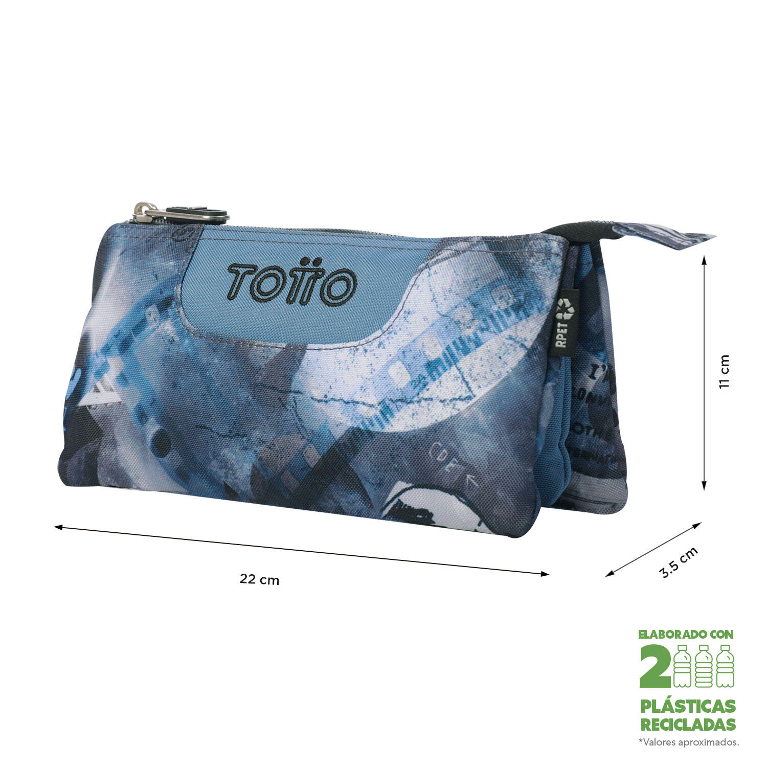 Totto Estuche escolar Tablero Film Poliéster reciclado 22 x 11 x 3.5 cm 2/4