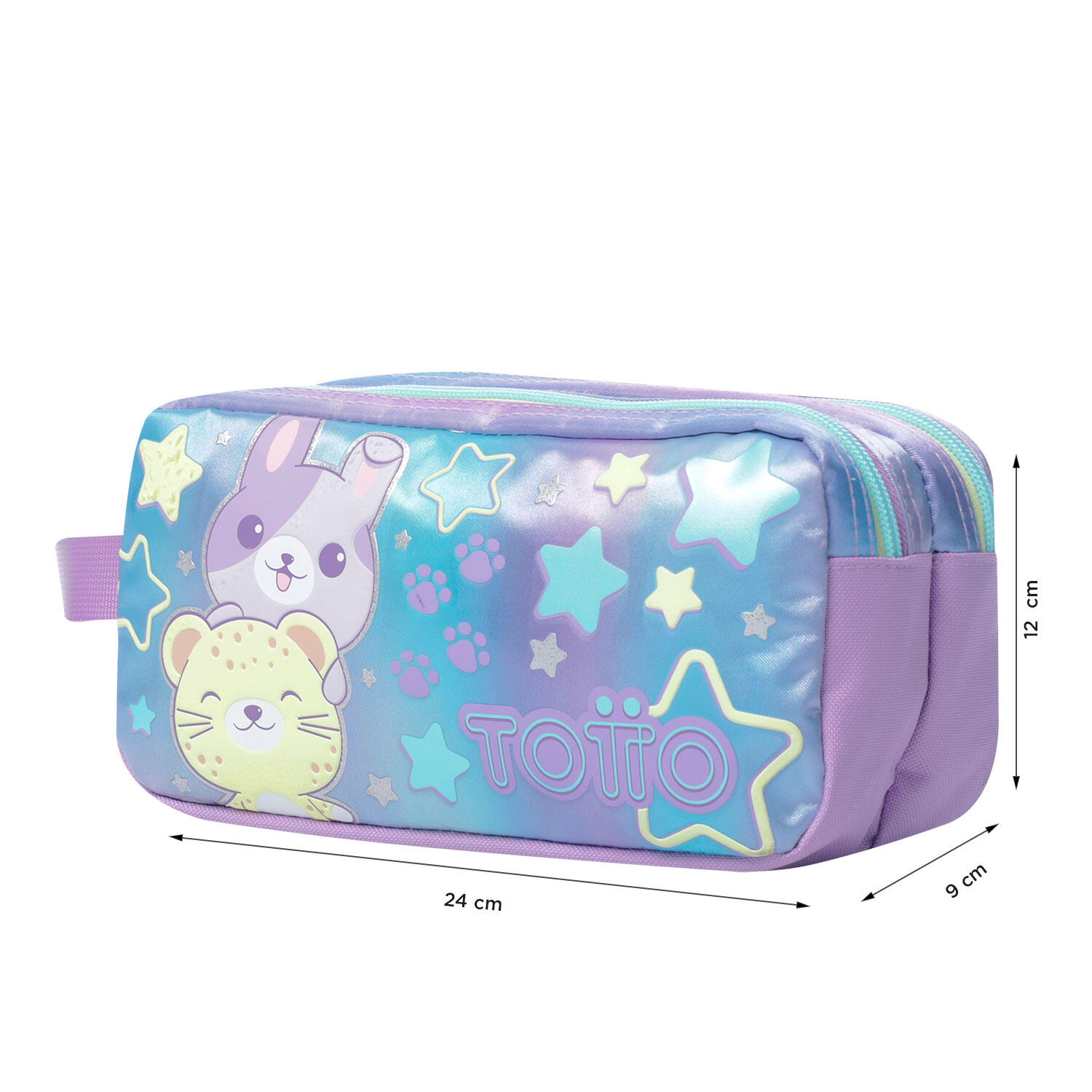 Totto Estuche infantil Friends Morado Poliéster 24 x 12 x 9 cm 2/4