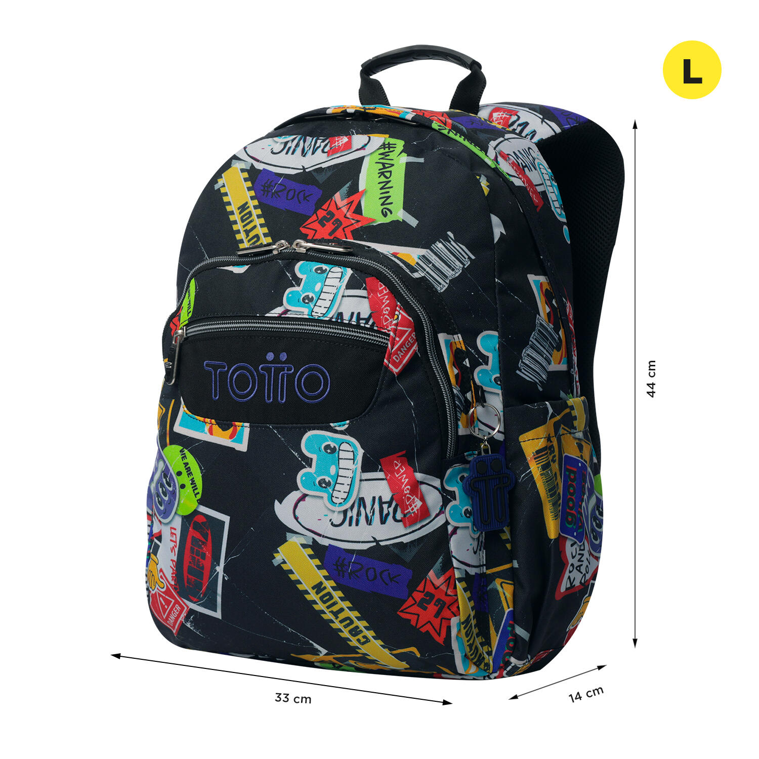 Totto Mochila escolar Acuareles Sticky Poliéster reciclado 33 x 44 x 14 cm 2/5