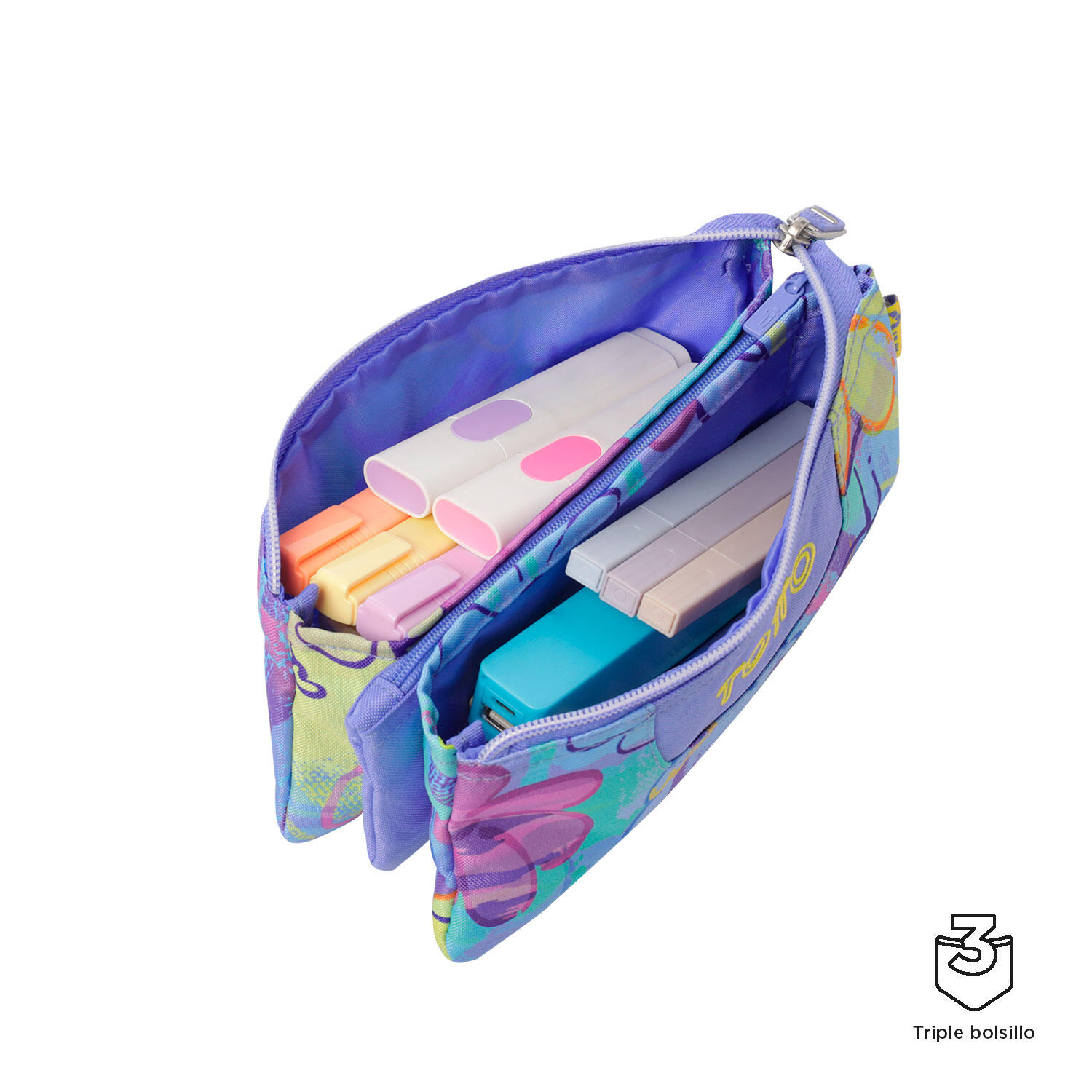Totto Estuche escolar Tablero Grafily Poliéster reciclado 22 x 11 x 3.5 cm 3/4