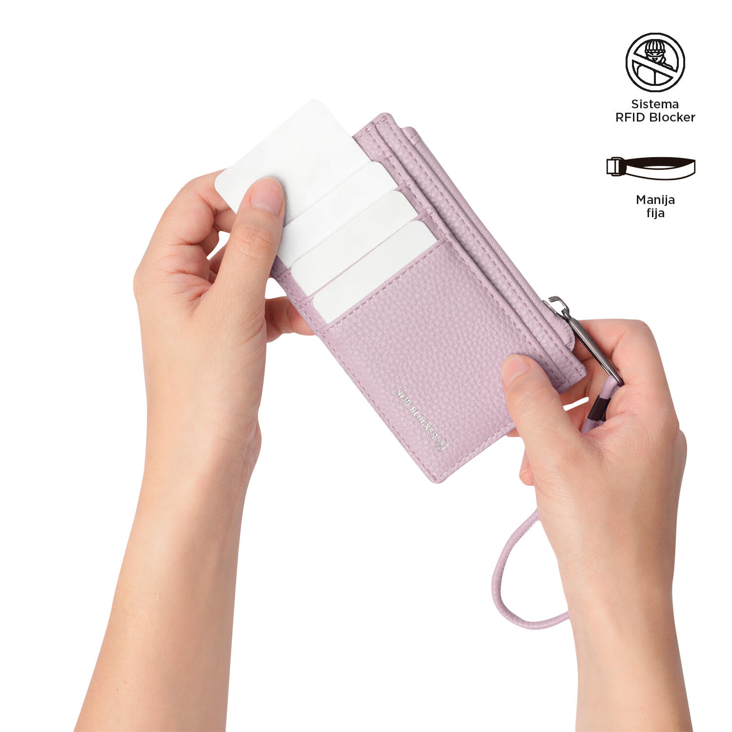 Totto Portadocumentos Smooth Keepsake Lilac Poliuretano 7.5 x 13 x 1 cm 3/5