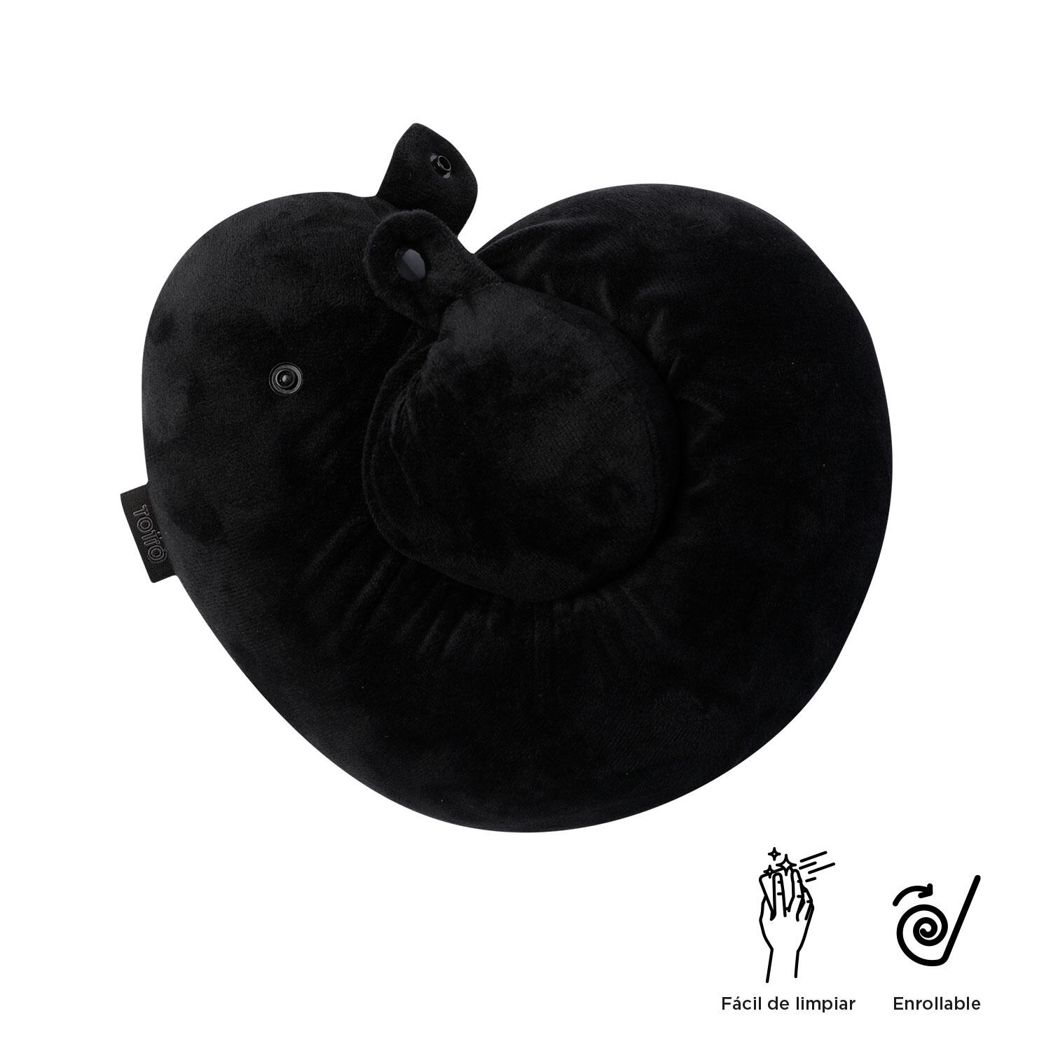 Totto Almohada viaje Jet Pillow Negro Poliéster 32.5 x10 x 29 cm 4/4