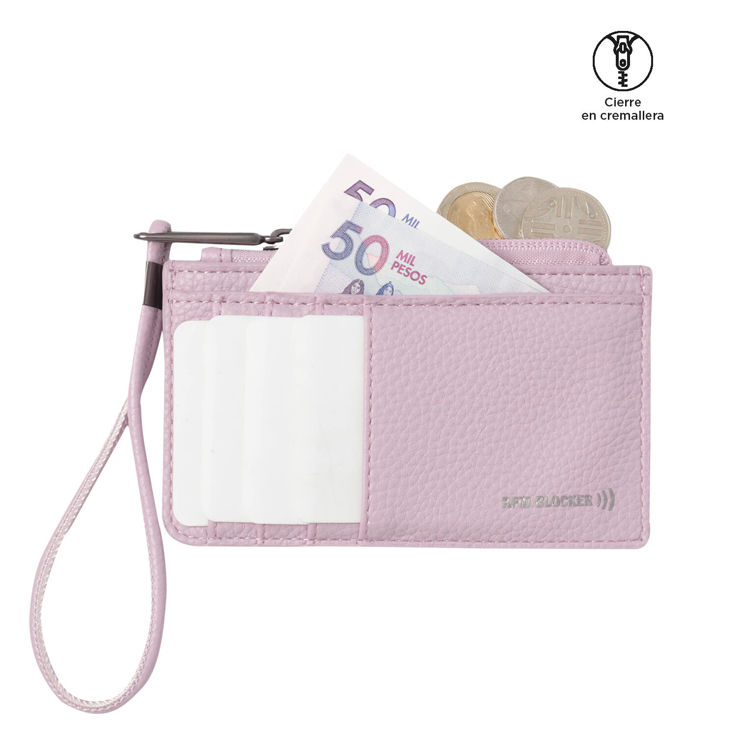Totto Portadocumentos Smooth Keepsake Lilac Poliuretano 7.5 x 13 x 1 cm 4/5