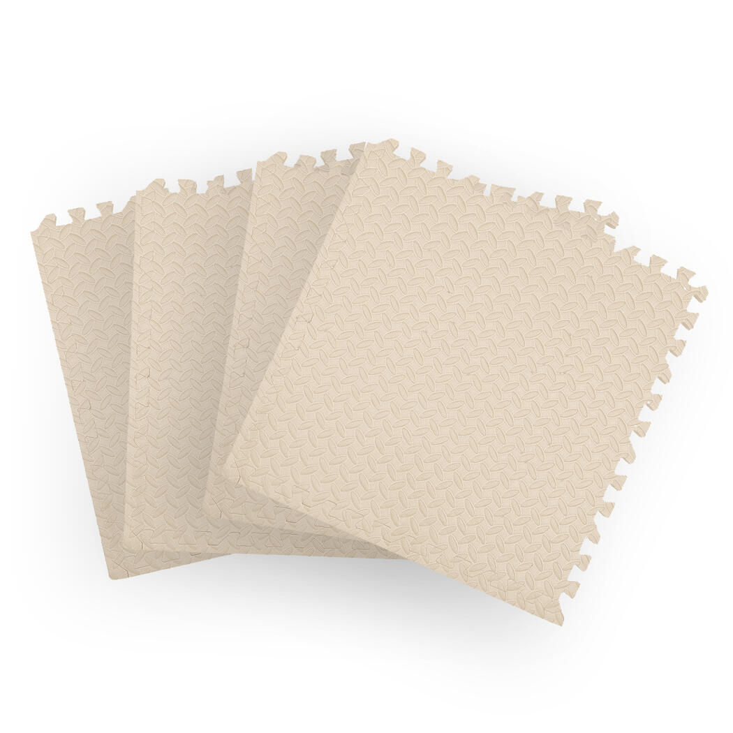 BoPeep 4X EVA Foam Mat Heavy Duty Fitness Interlock Floor Mat - White
