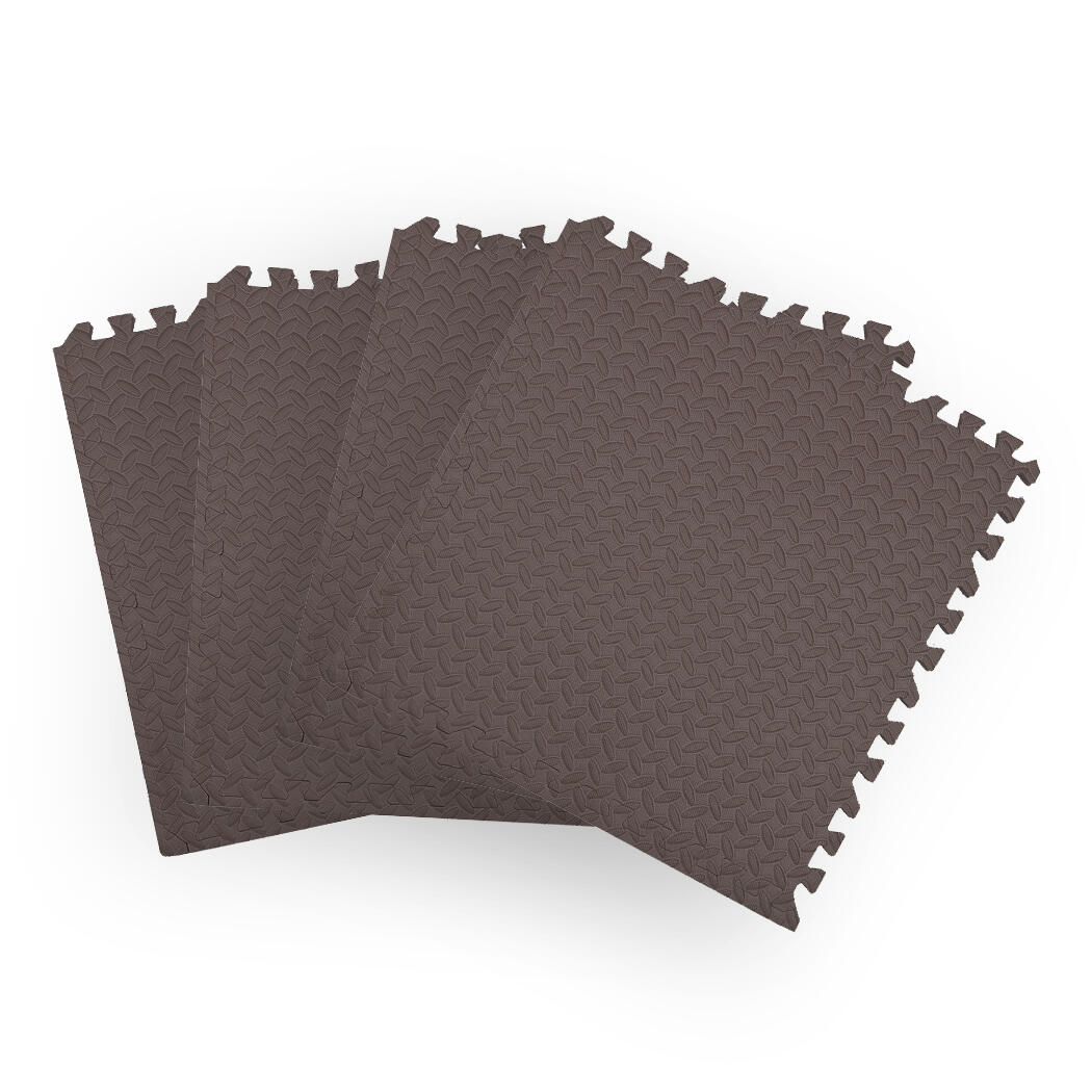 BoPeep 4X EVA Foam Mat Heavy Duty Fitness Interlock Floor Mat - Coffee