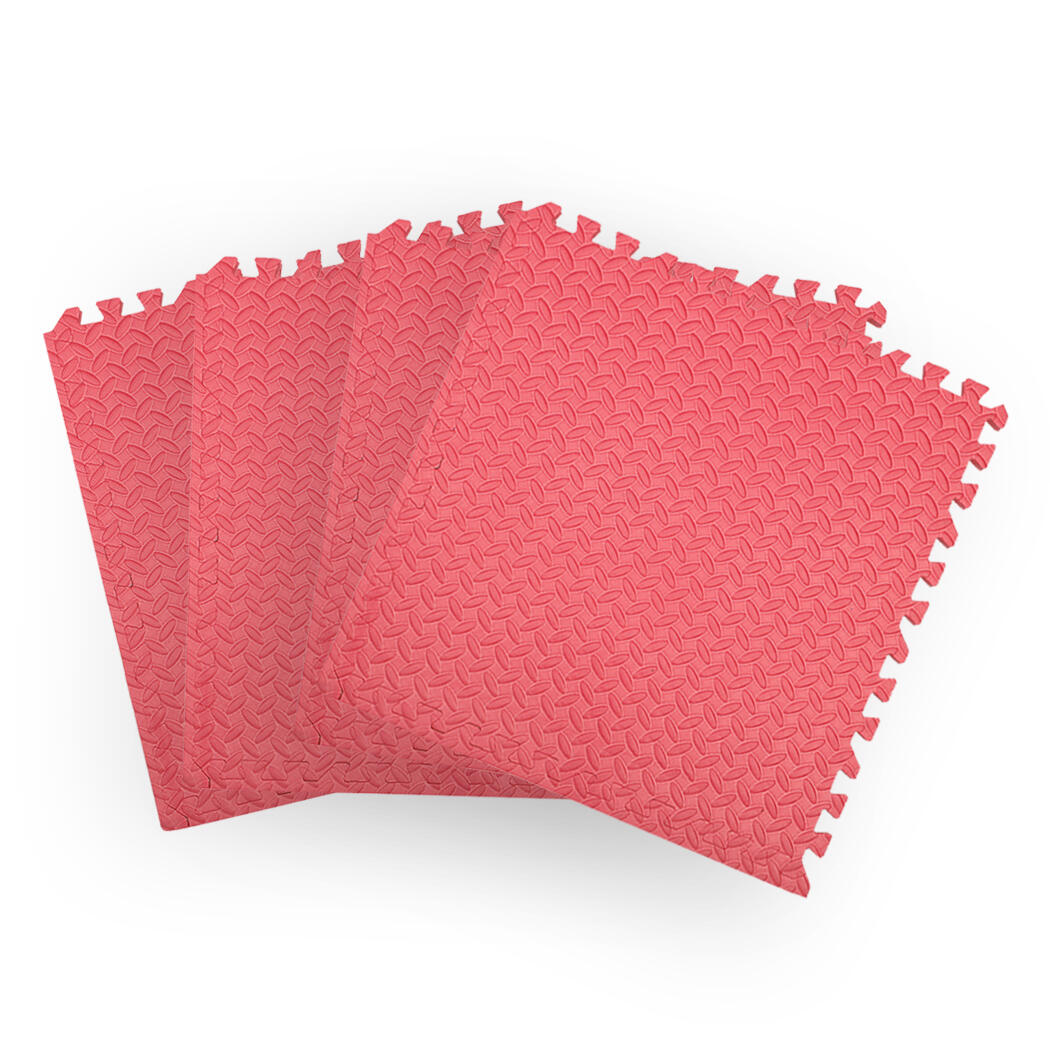 BoPeep 4X EVA Foam Mat Heavy Duty Fitness Interlock Floor Mat - Red
