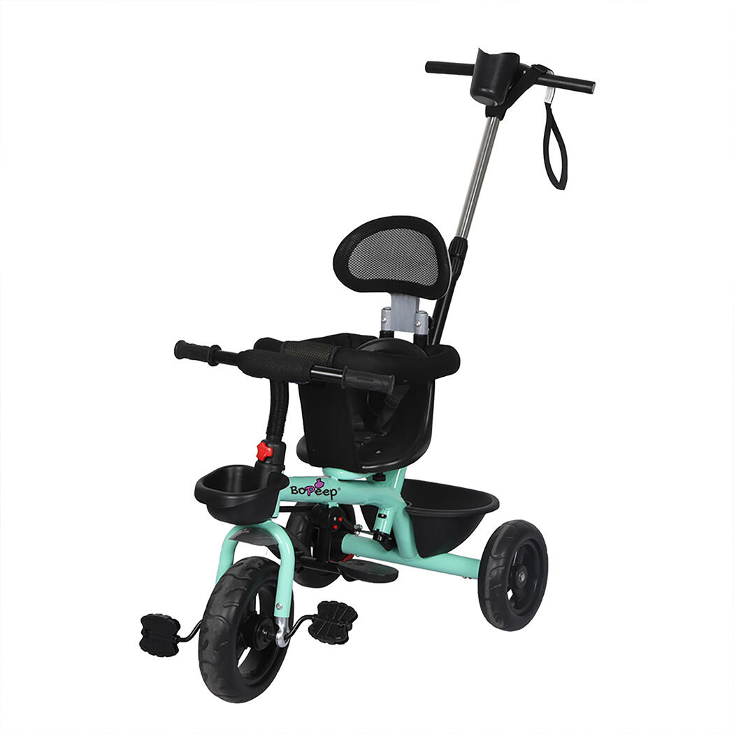 Bopeep Kids Tricycle Ride On Trike Toddler Balance Bike Prams Stroller Green
