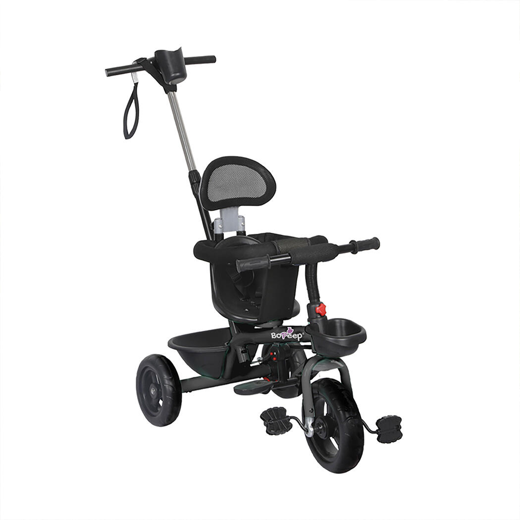 Bopeep Kids Tricycle Ride On Trike Toddler Balance Bike Prams Stroller Black