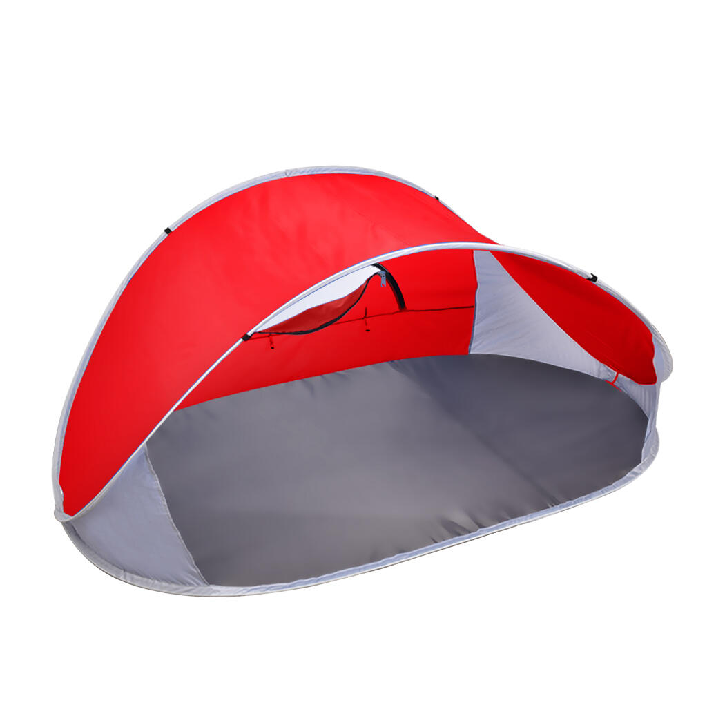 Mountview 4 Person Family Size Pop Up Camping Tent Beach Shelter - Red