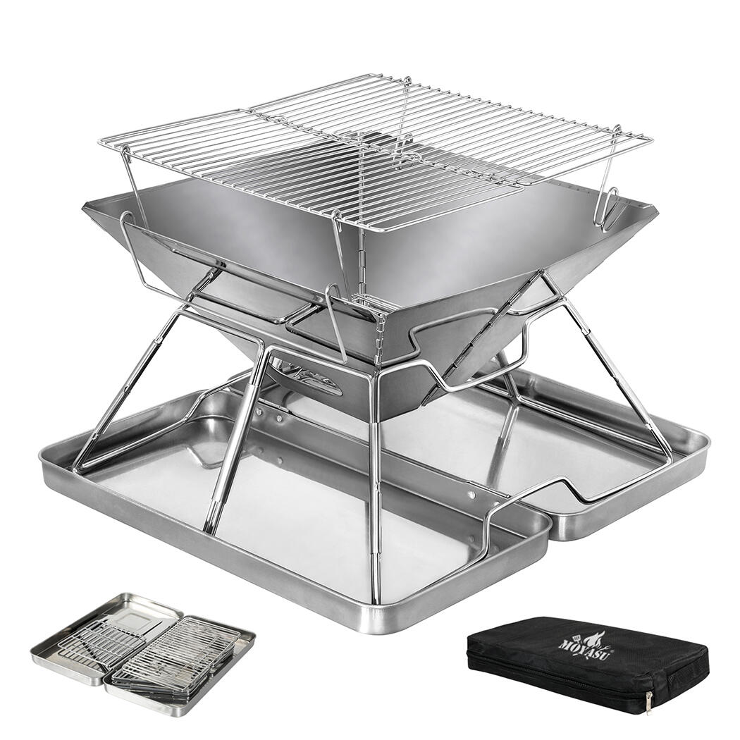 Moyasu BBQ Grill Fire Pit Smoker with Storage Bag