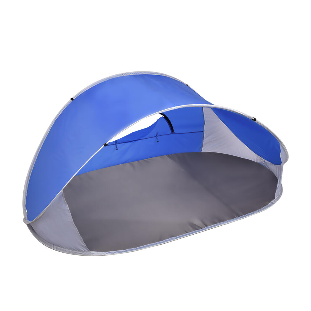Mountview 4 Person Family Size Pop Up Camping Tent Beach Shelter - Blue