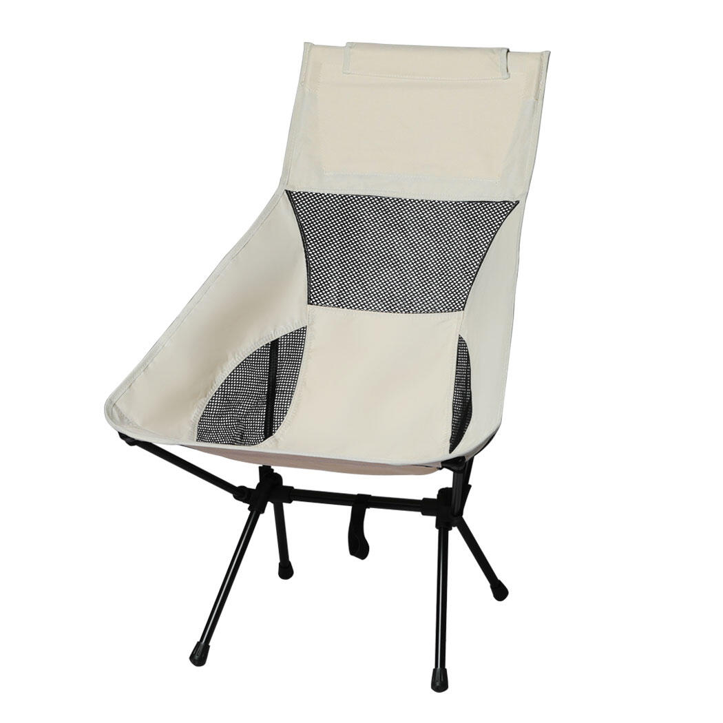 Levede L Size Portable Foldable Camping Chair - Beige