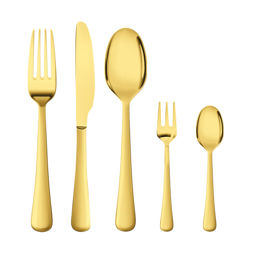 TOQUE 30 Piece Stainless Steel Cutlery Set - Golden