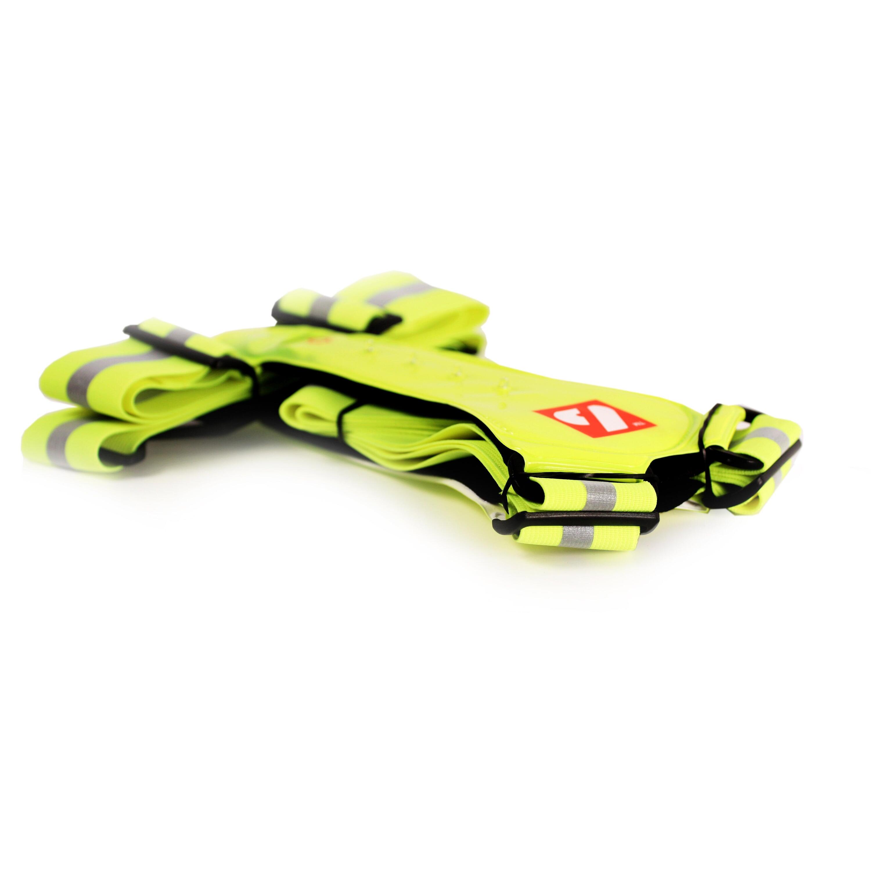 LW-1 Veste Jaune Fluo avec LED et Bandes Réfléchissantes (Ski – Running – Roll 2/5