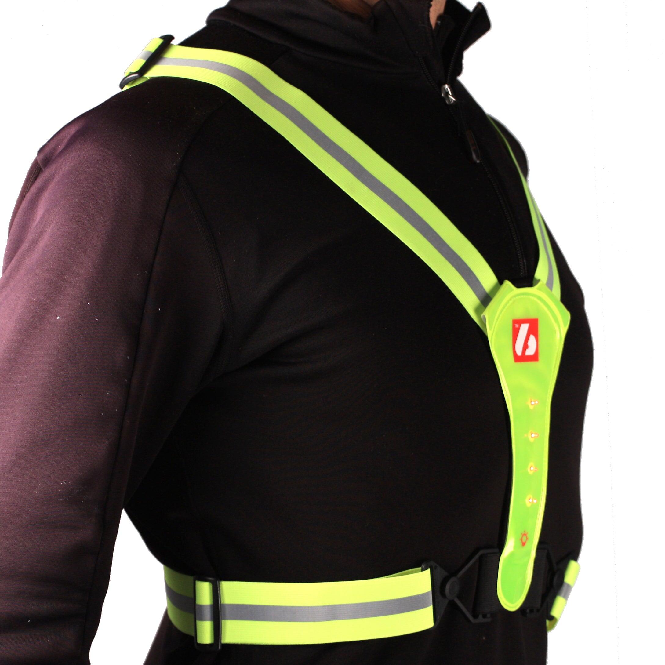 LW-1 Veste Jaune Fluo avec LED et Bandes Réfléchissantes (Ski – Running – Roll 5/5