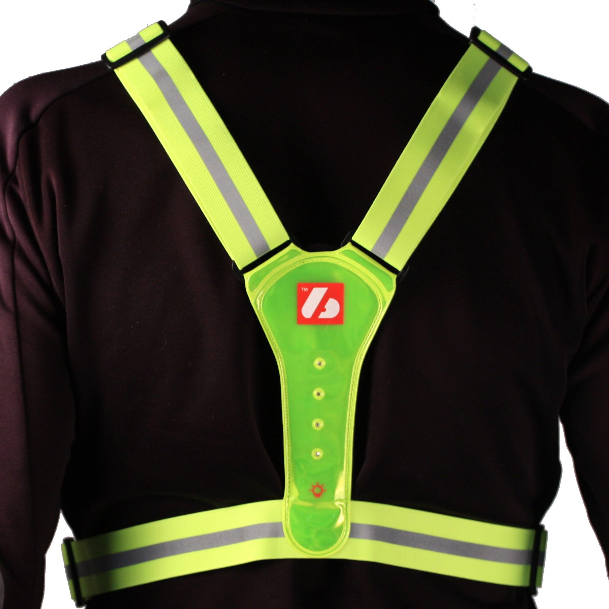 LW-1 Veste Jaune Fluo avec LED et Bandes Réfléchissantes (Ski – Running – Roll 4/5