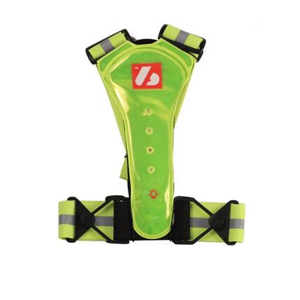 LW-1 Neongelbe Leuchtweste mit LED und Reflektoren, Training Running Trail